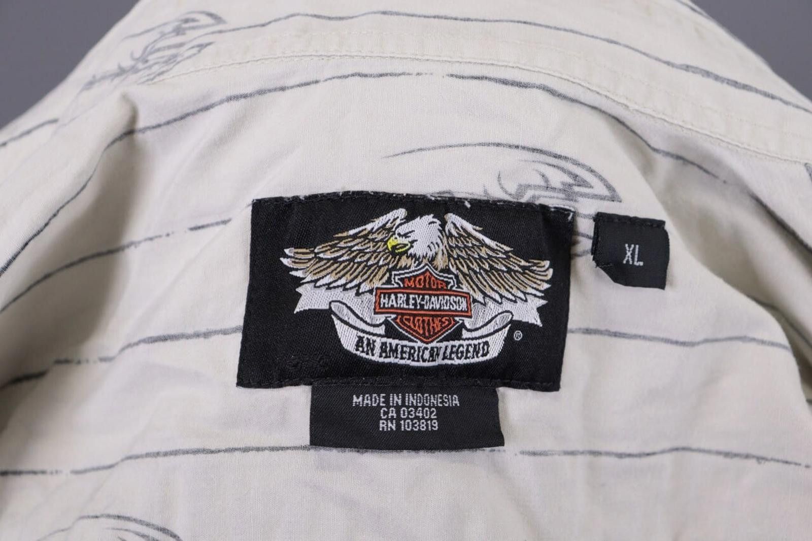 Harley Davidson Harley Davidson Racing White Motorcycle Shirt Size XL Size US XL / EU 56 / 4 - 12 Thumbnail