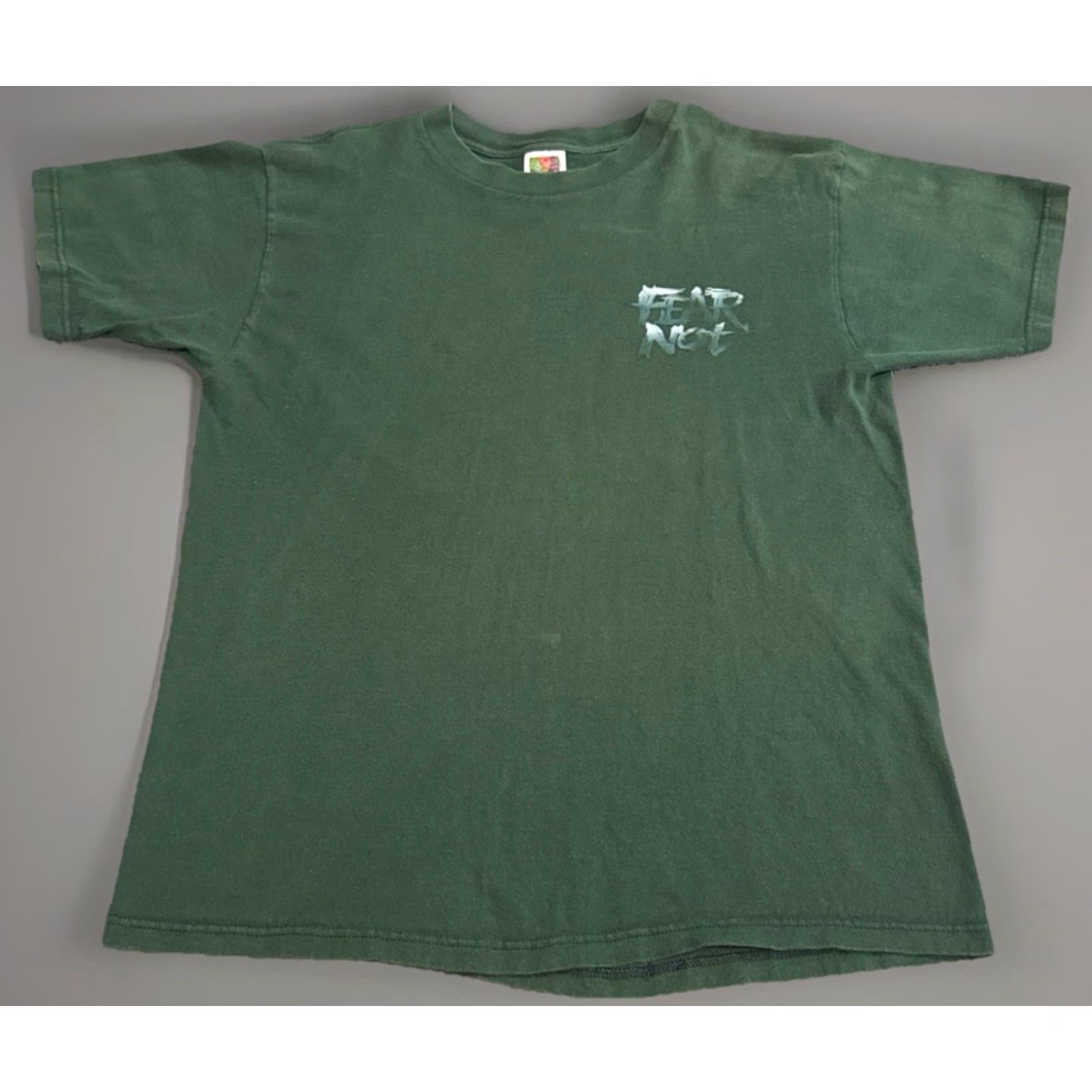 Fruit Of The Loom VINTAGE 90s Jesus Christ God No Fear Fruit of the Loom T-Shirt Large Mens Green Size US L / EU 52-54 / 3 - 2 Thumbnail