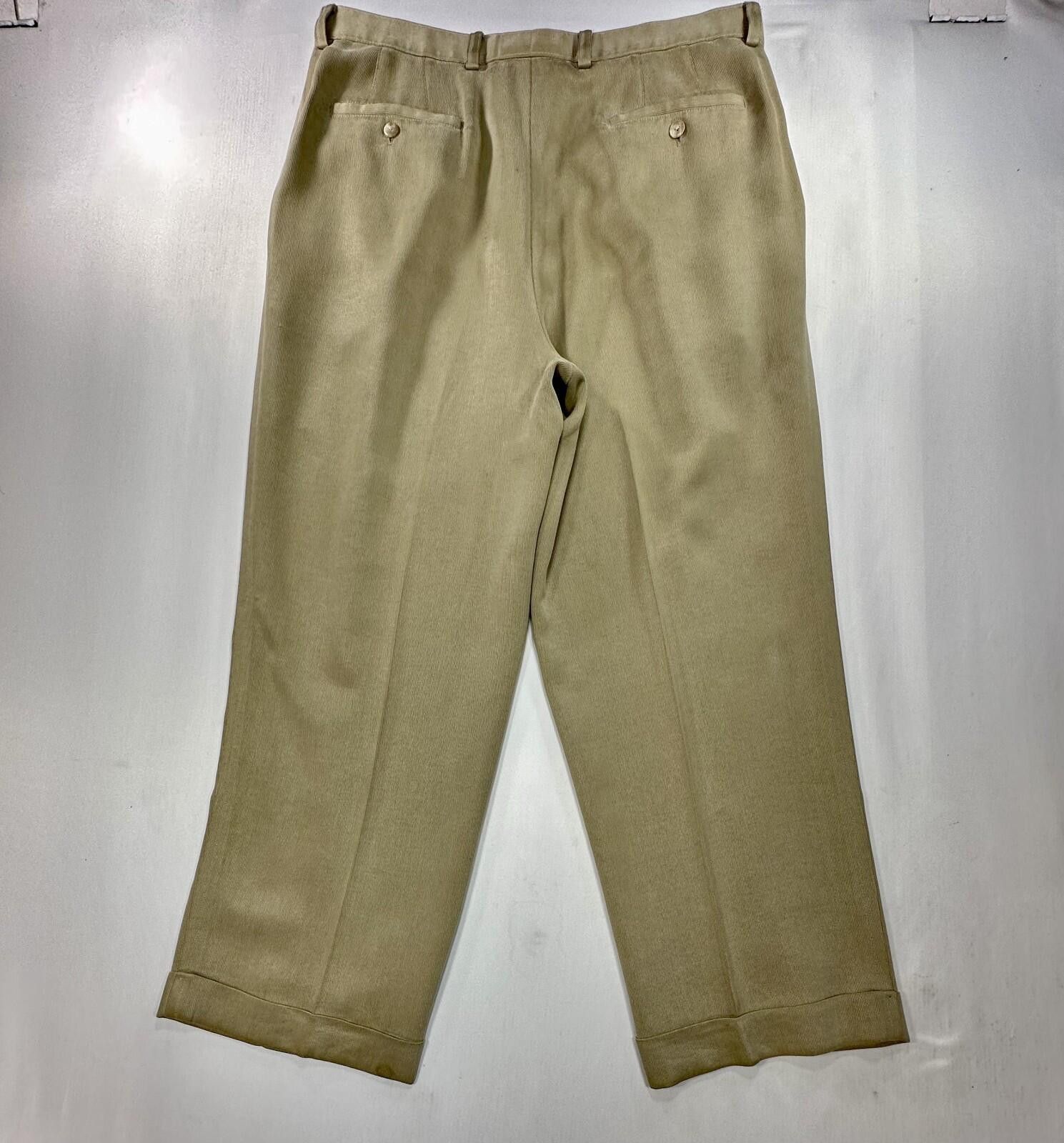 Tori Richard Tori Richard Soft Breathable Dress Pants Brown Mens 36/28 Size US 36 / EU 52 - 2 Thumbnail