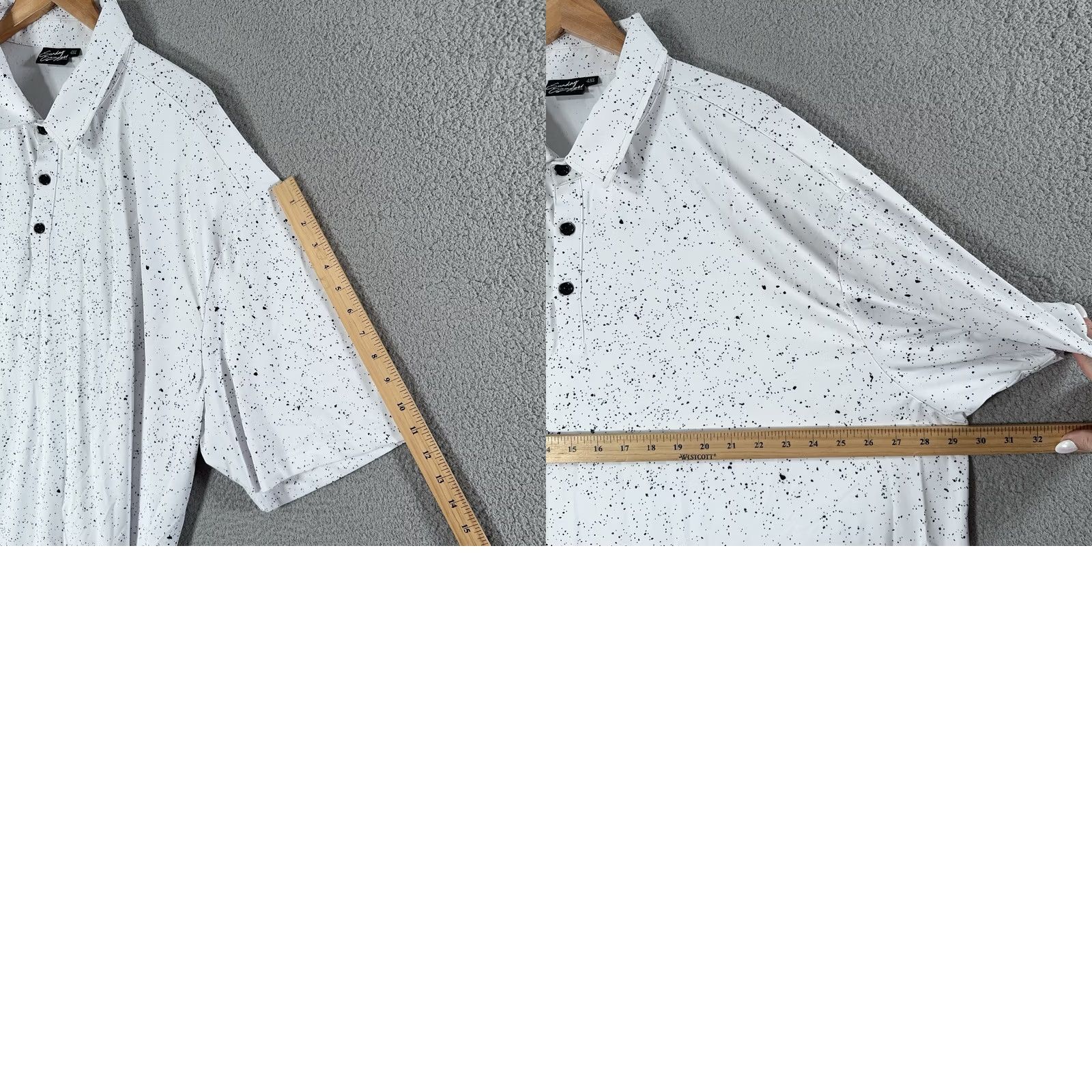 Vintage Swagger Sunday Swagger Golf Polo Mens 4XL Dawn Ink Splatter Performance AOP Print Shirt Polo Shirt All Over Print Golf Signature Polo Mens 4XL White Size US XXL / EU 58 / 5 - 9 Thumbnail