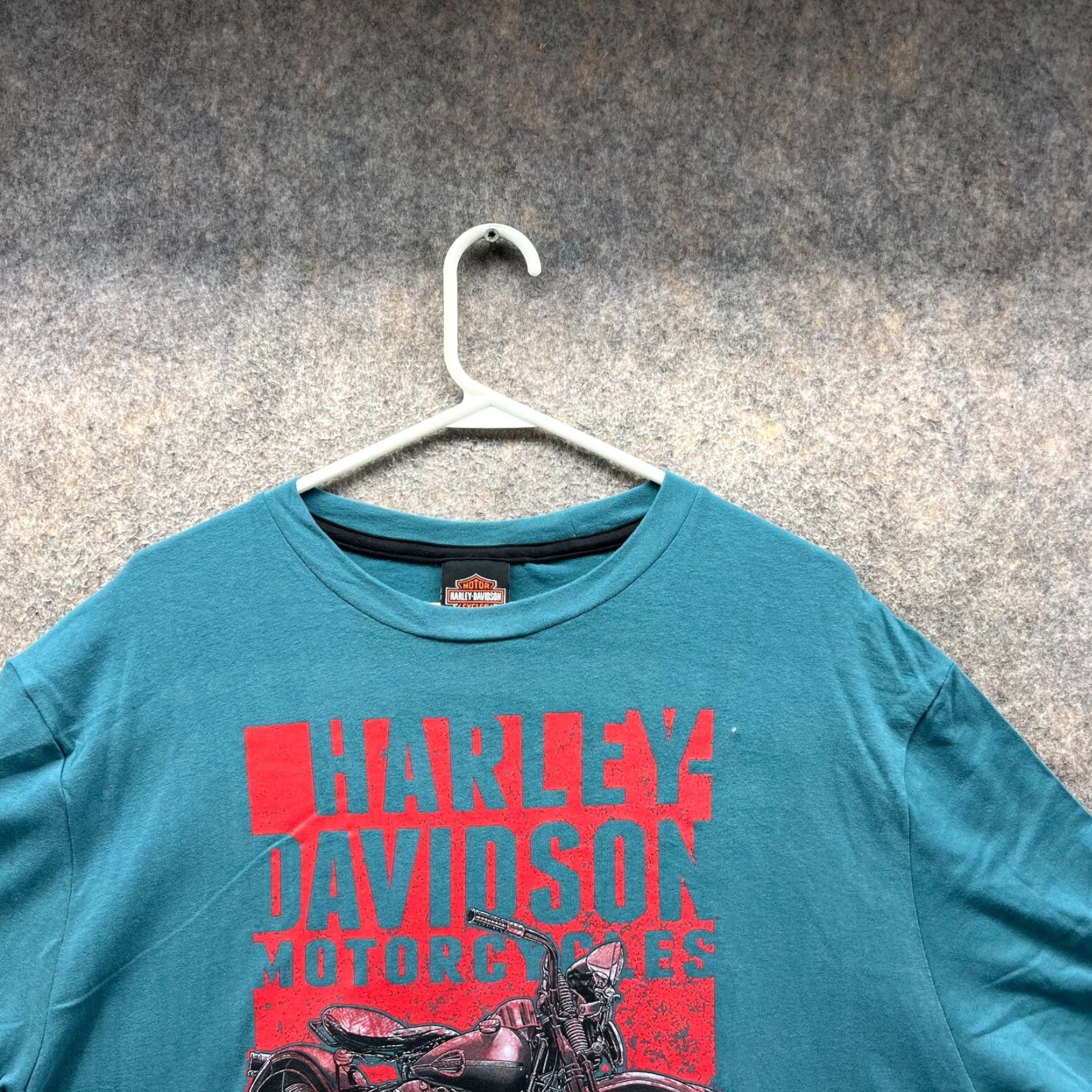 Harley Davidson Harley-Davidson Shirt Men XL Teal Blue Motorcycle Biker Casual Tee 2019 NEW Size US XL / EU 56 / 4 - 7 Thumbnail