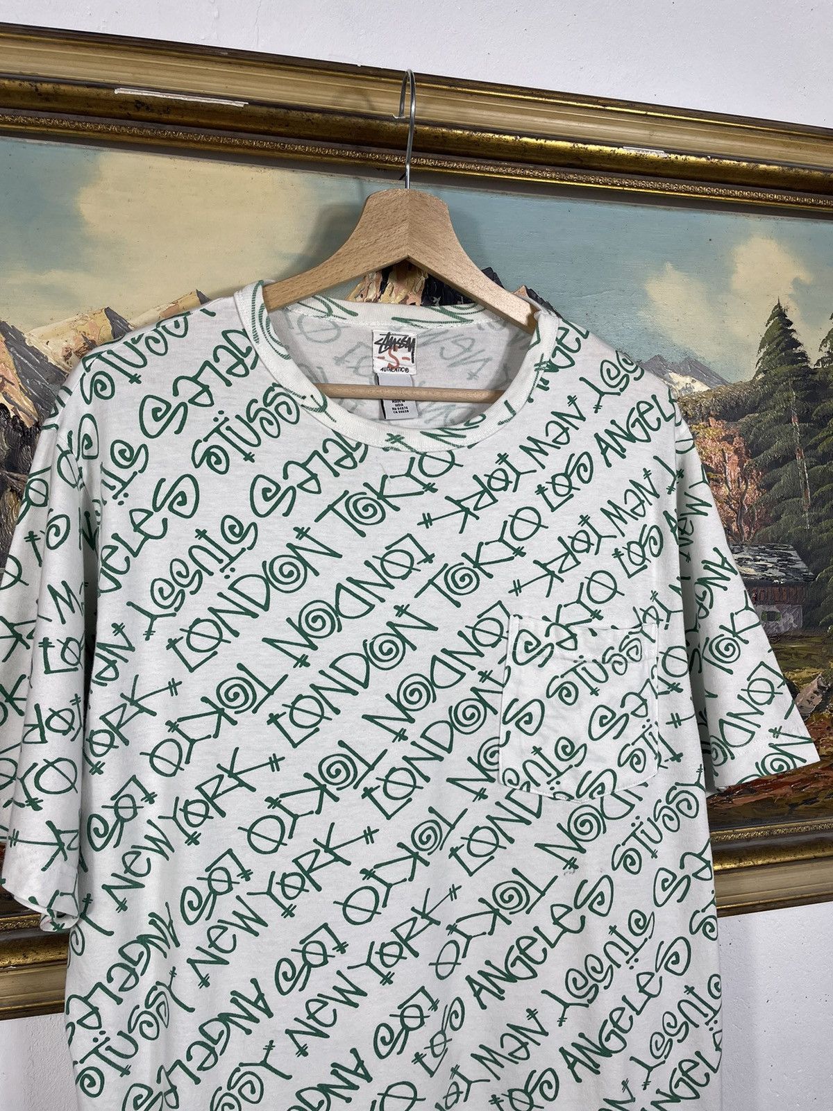 Stussy × Vintage Stussy Vintage Y2k T-shirt Tee Monogram Skate Avant Garde Size US M / EU 48-50 / 2 - 4 Thumbnail