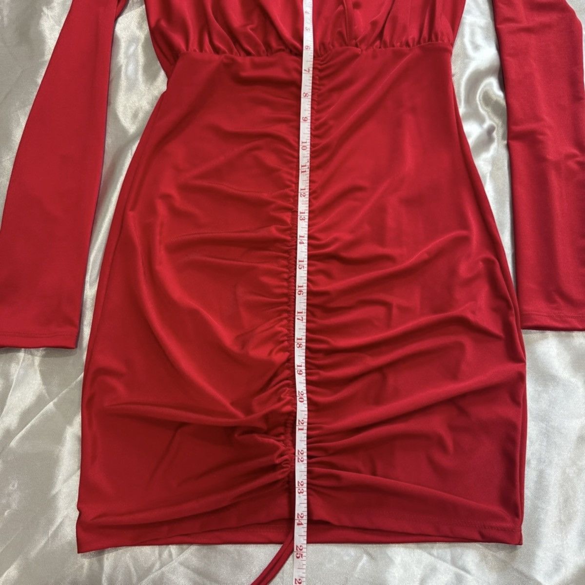 Other Red Long Sleeve Dress Size S / US 4 / IT 40 - 3 Thumbnail