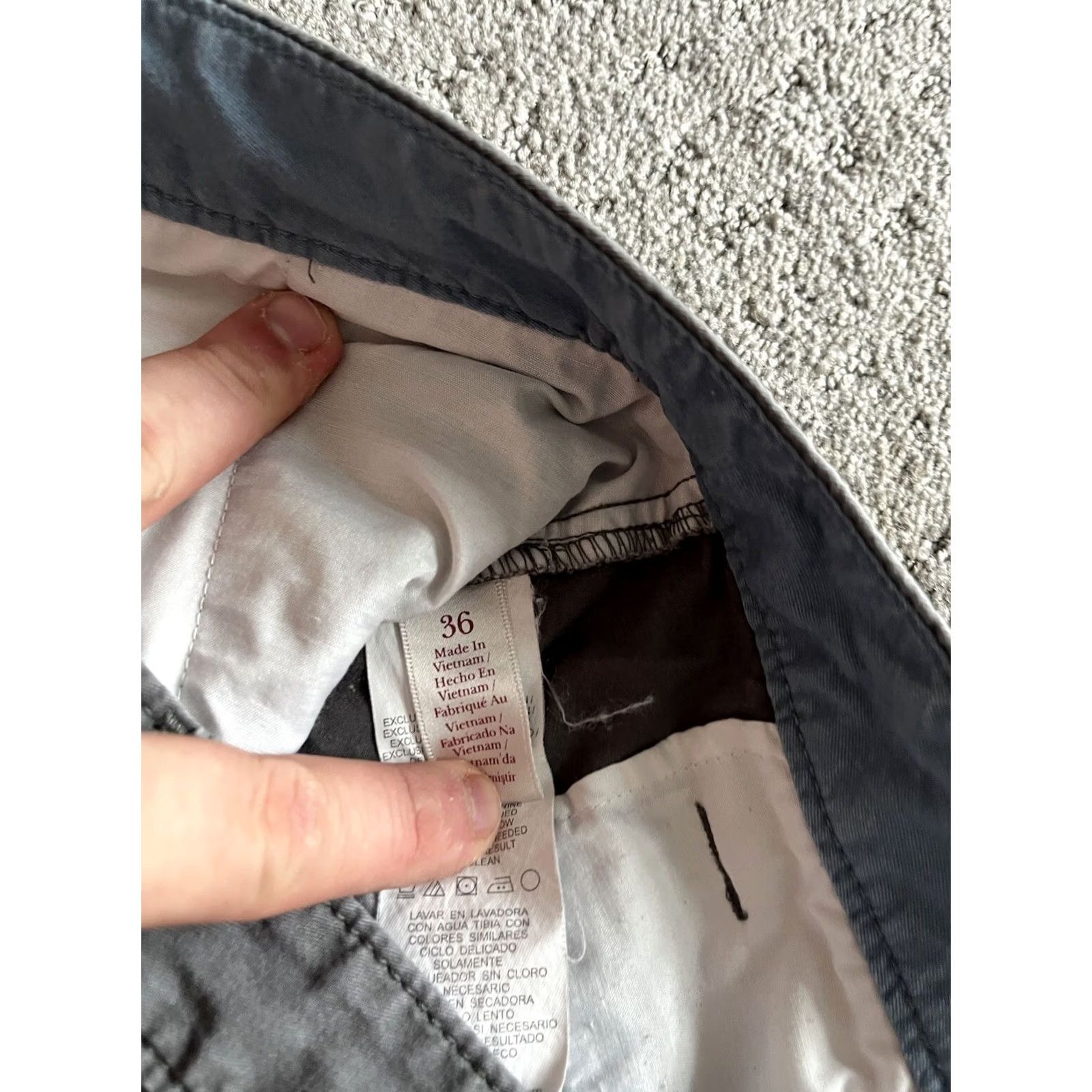 Vintage Penguin by Munsing Wear Chino Shorts Gray Cotton Size 36 Regular Inseam 8" Size US 36 / EU 52 - 4 Thumbnail