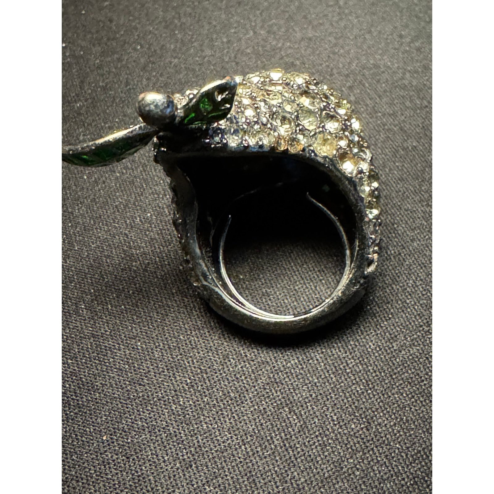 Marc by Marc Jacobs Marc Jacobs Pear Silver Tone Rhinestone Ring Size 5.5 Size ONE SIZE - 5 Thumbnail