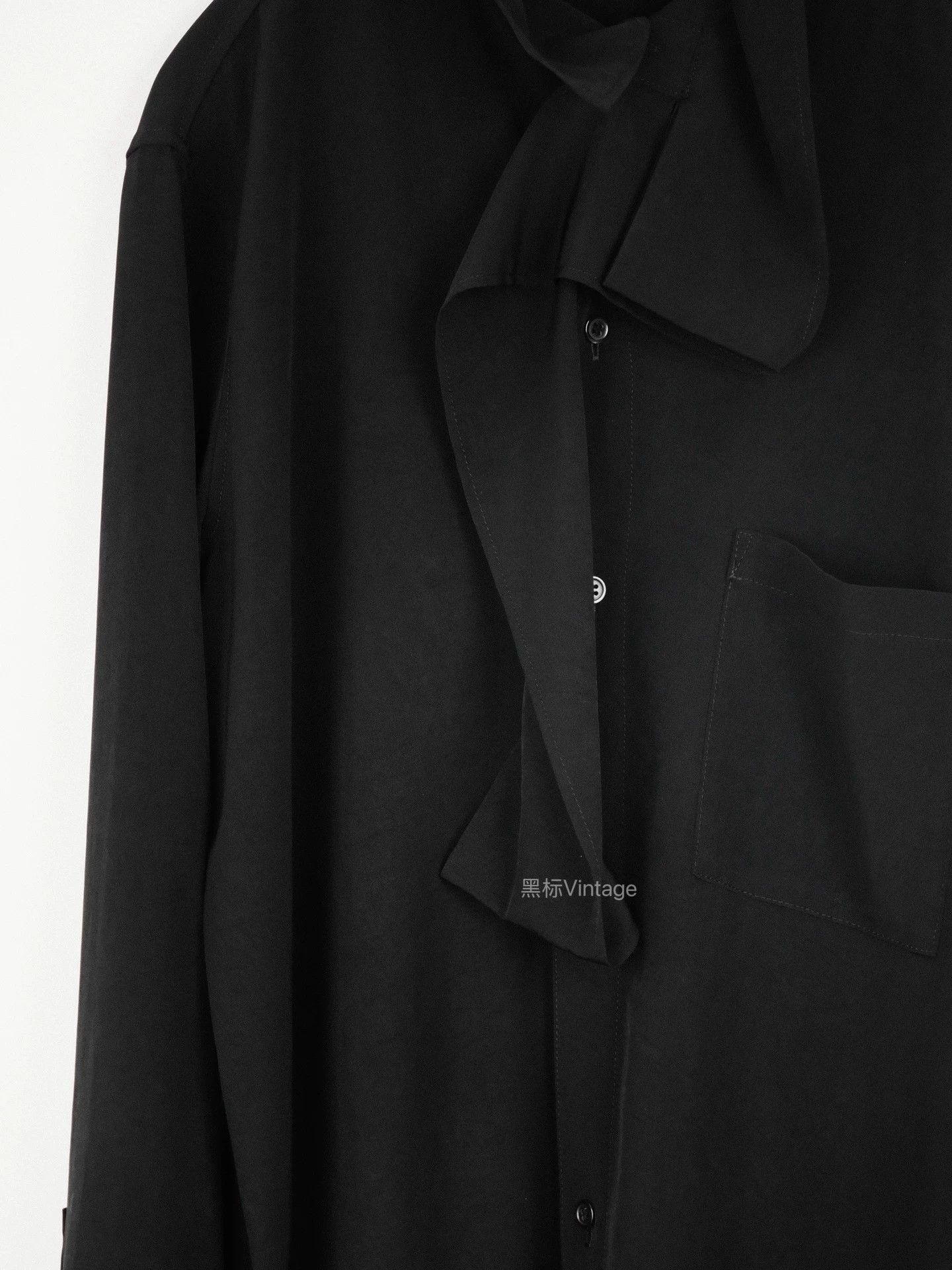 Yohji Yamamoto Yohji Yamamoto 18AW Vtg Scarf Collar Shirt W 9/10 Size US S / EU 44-46 / 1 - 2 Thumbnail