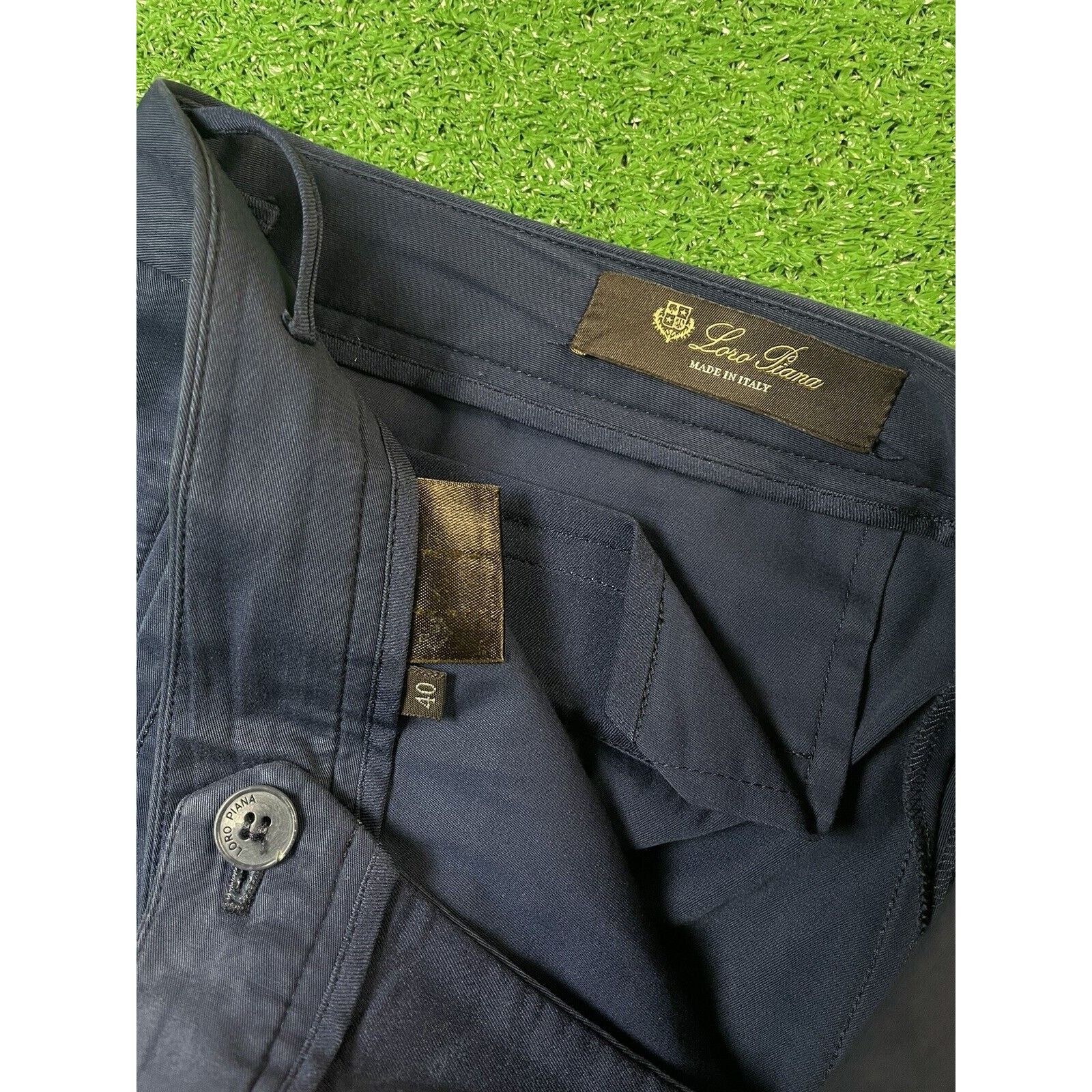 Loro Piana Loro Piana Belted Dark Blue 30 Pants Slacks Trousers Italy Size 30" / US 8 / IT 44 - 3 Thumbnail