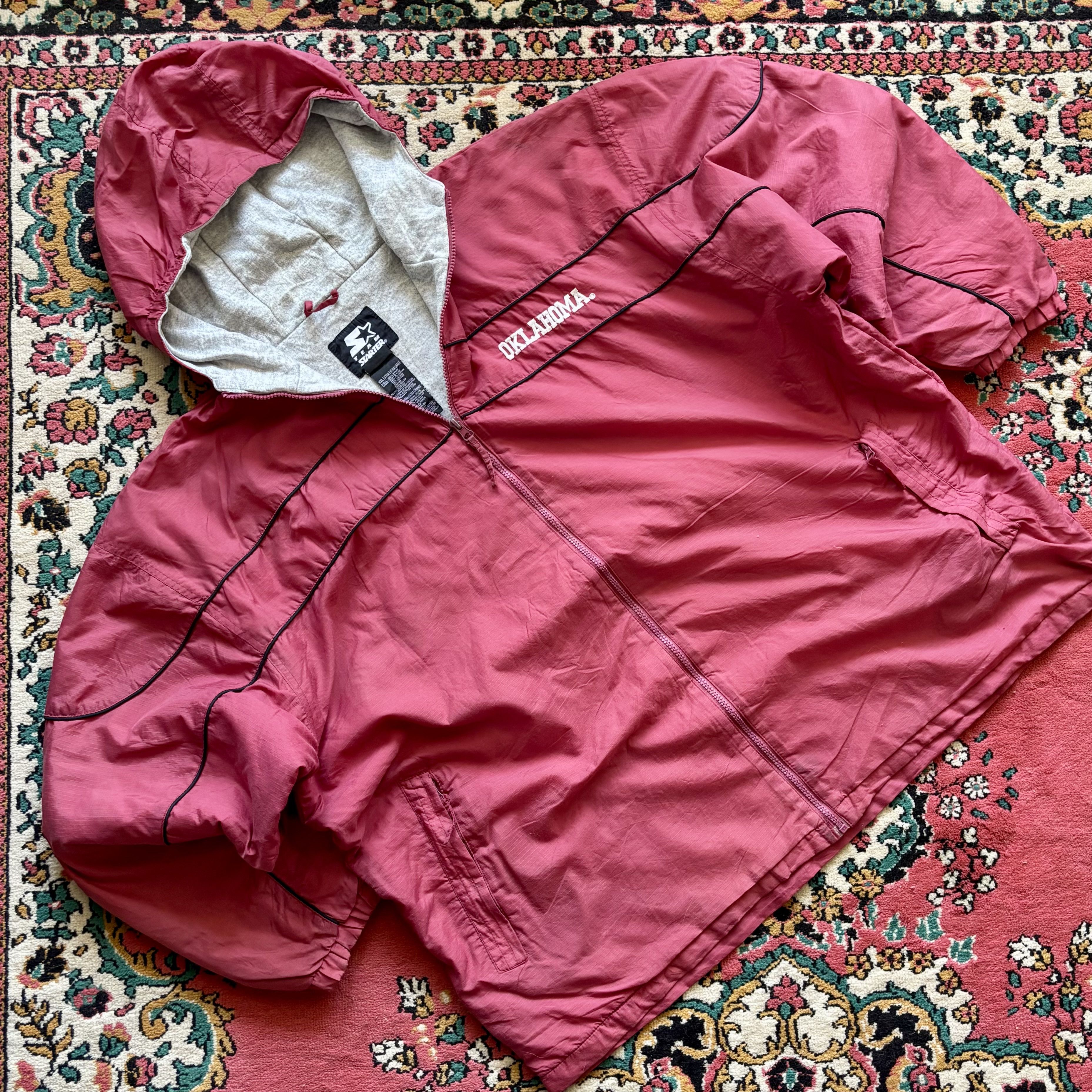 Starter Vintage Oklahoma Sooners Red Windbreaker Size US XXL / EU 58 / 5 - 1 Thumbnail