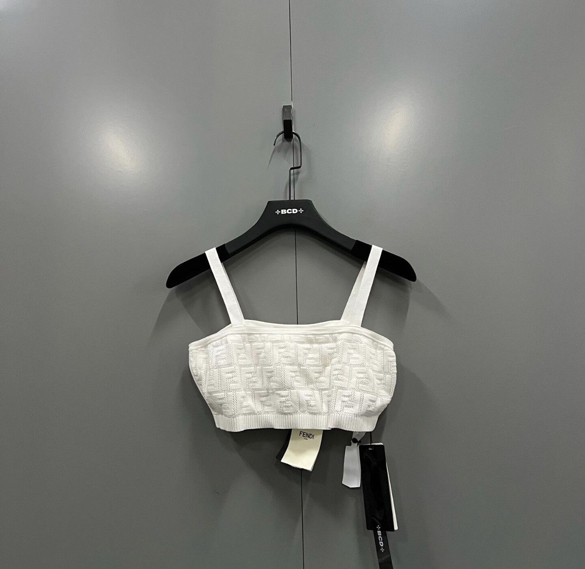 Fendi Fendi White Hollow FF Tank Top J41 Size M / US 6-8 / IT 42-44 - 1 Thumbnail