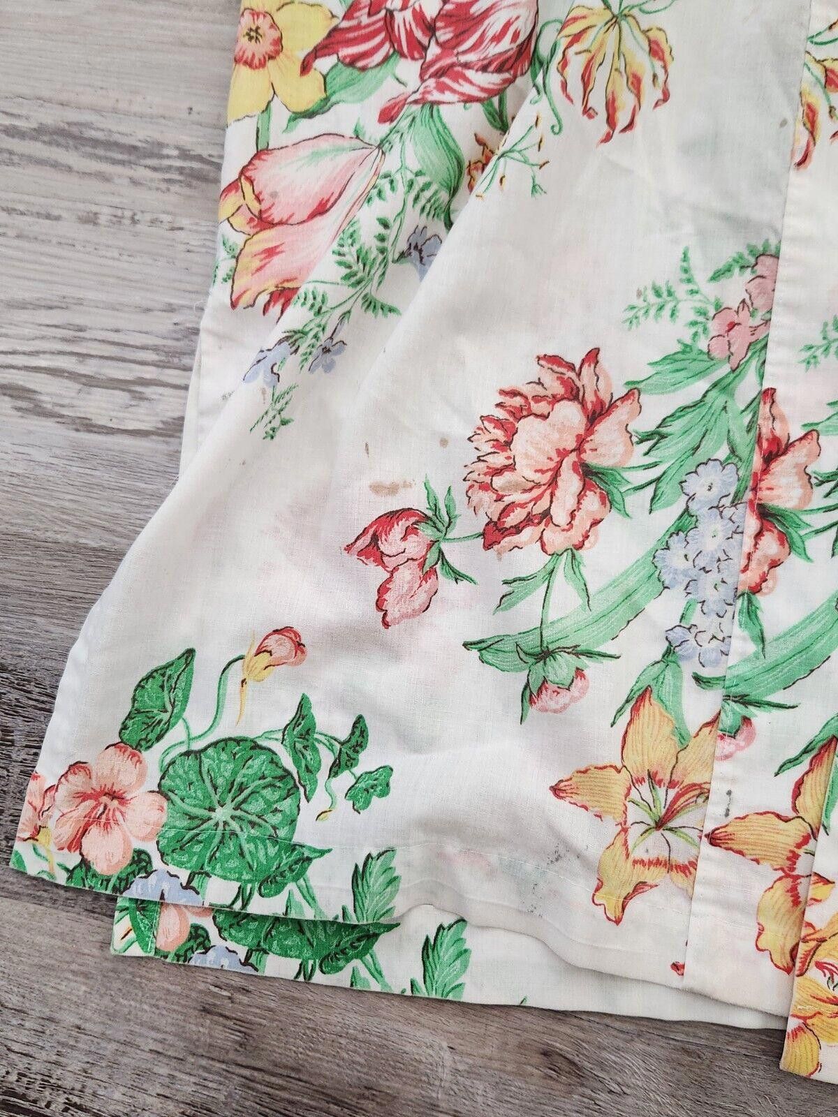 Designer Vintage Robe Womens Floral With Belt Cotton Kimono Full Size ONE SIZE - 3 Thumbnail
