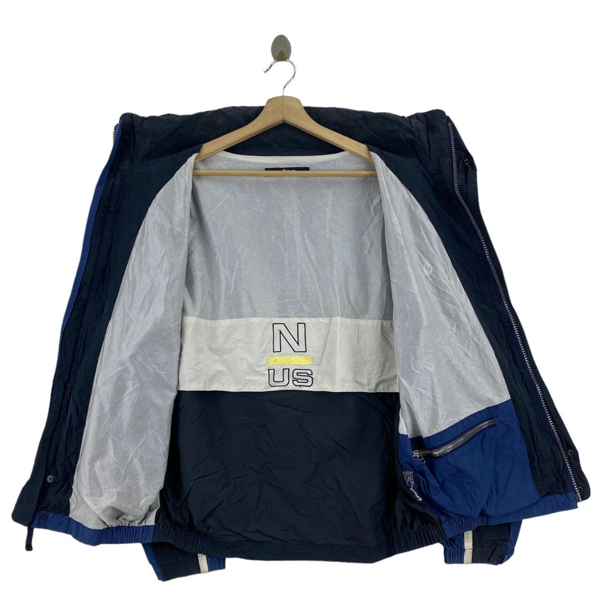 Nautica × Vintage Vintage NAUTICA Sailing Gear Blue Bomber Jacket Size US L / EU 52-54 / 3 - 5 Thumbnail
