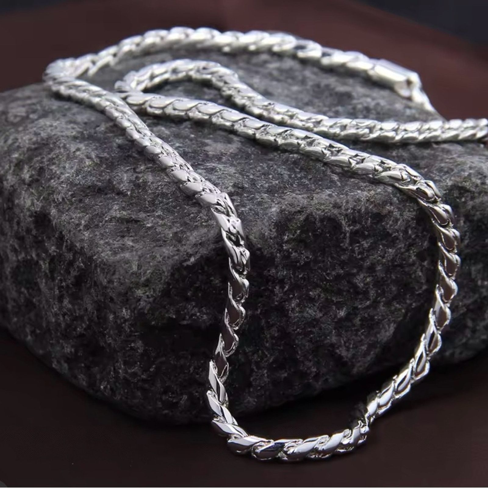Other Sterling Silver Plated 5mm Snake Chain Necklace Size ONE SIZE - 2 Thumbnail