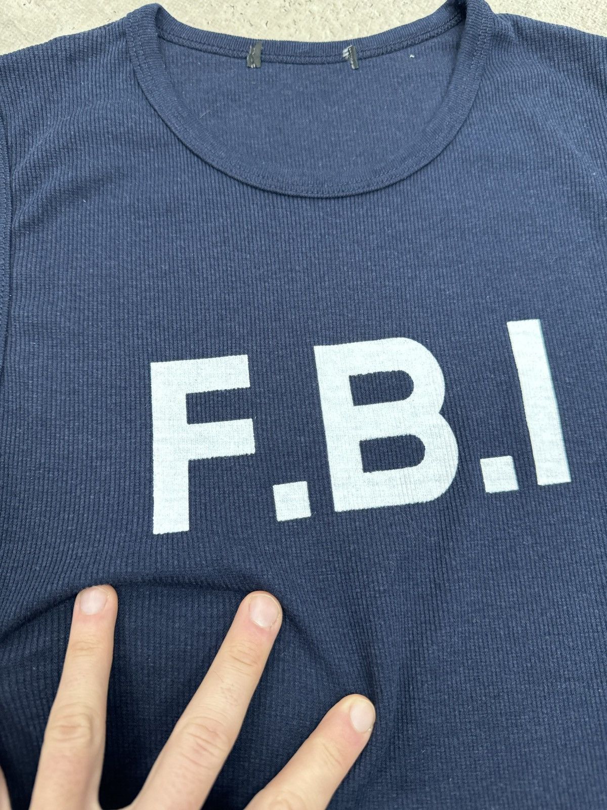 Japanese Brand × Vintage 2000's Vintage FBI TANK TOP X2 Inspector Y2k Size US L / EU 52-54 / 3 - 4 Thumbnail