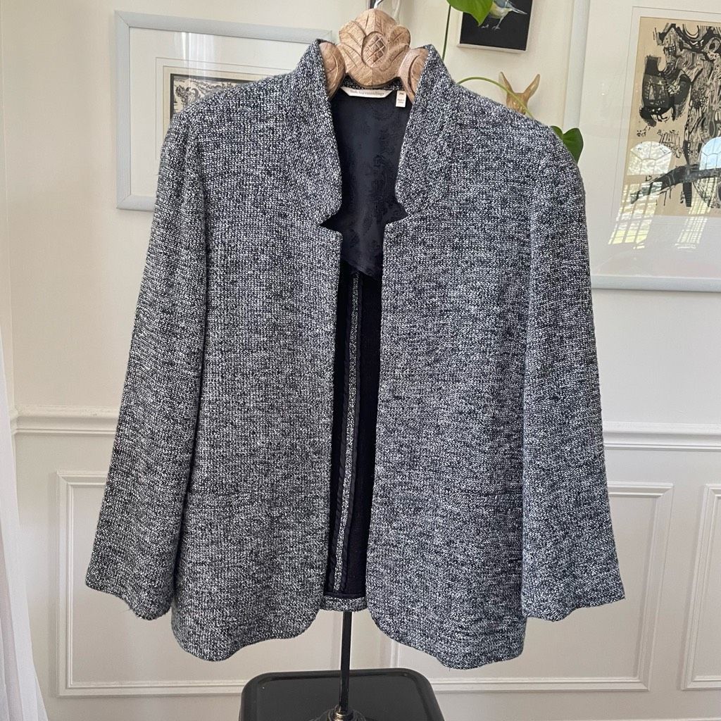Other Soft Surroundings St James Marled Jacket Black White Petite Grailed