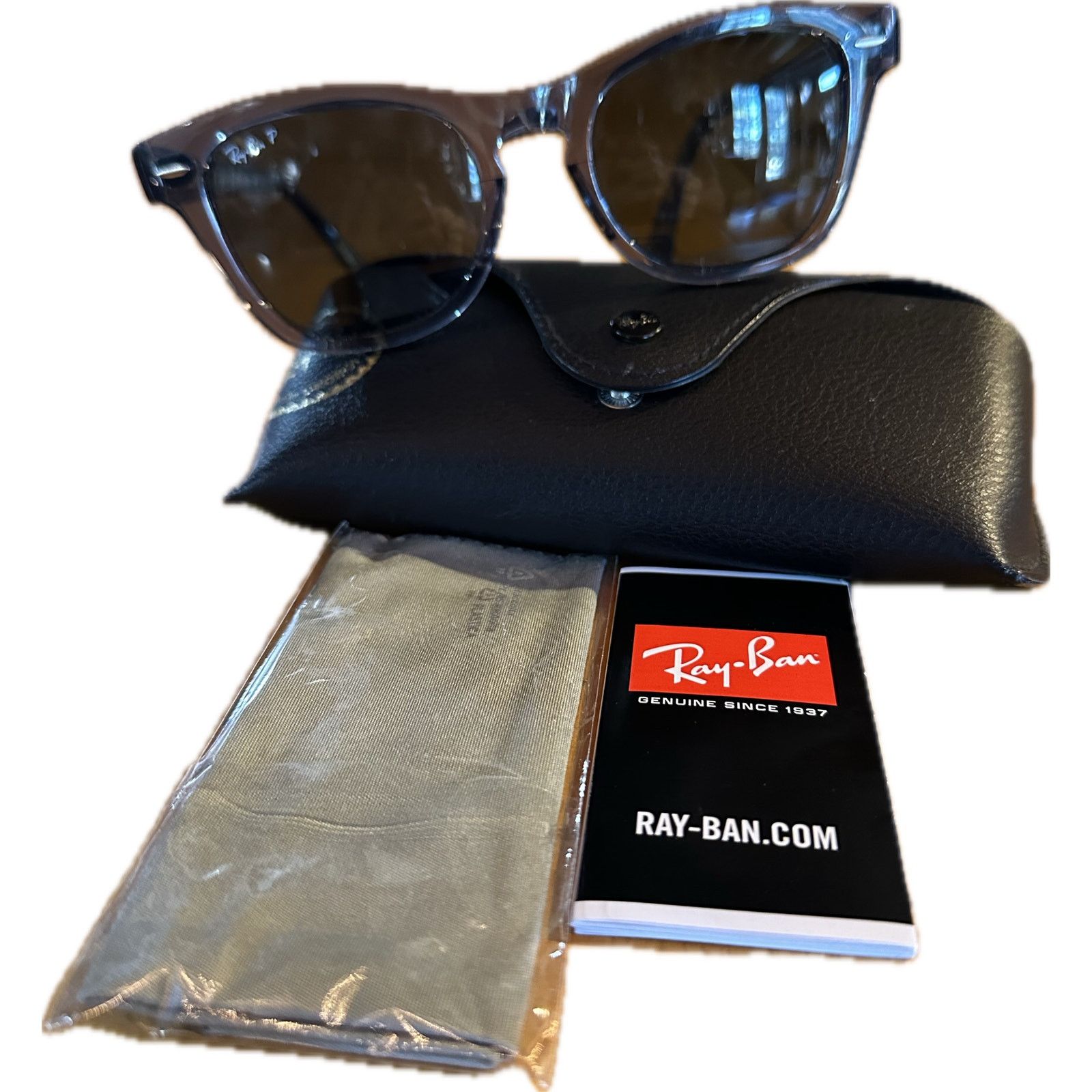 RayBan Ray-Ban Unisex RB0707-S-F gray/blue polarized Sunglasses Size ONE SIZE - 2 Thumbnail