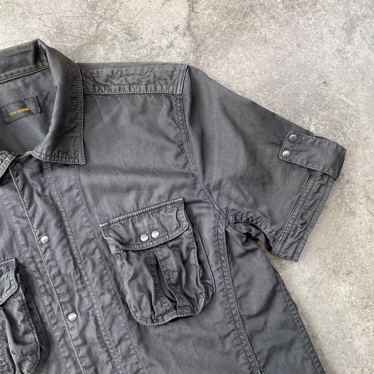 Tete Homme Vintage Tete Homme Issey Miyake Distressed Button up Size US S / EU 44-46 / 1 - 5 Thumbnail
