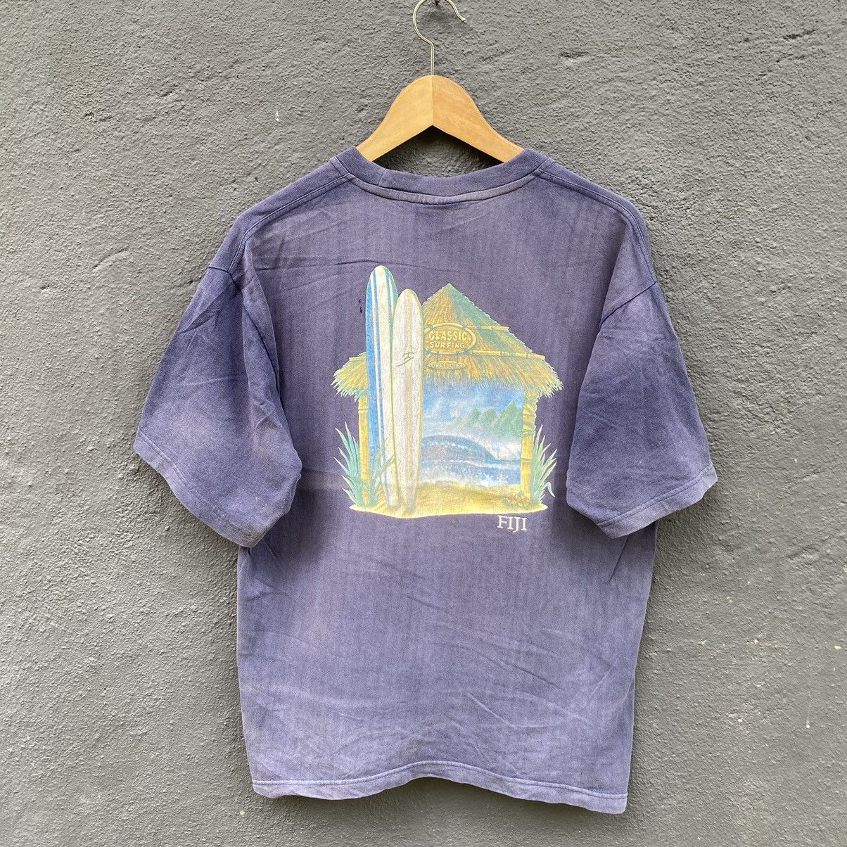 Vintage Thrashed Faded Vintage 90s Fiji Classic Surfing ERD GRUNGE T Size US M / EU 48-50 / 2 - 1 Thumbnail