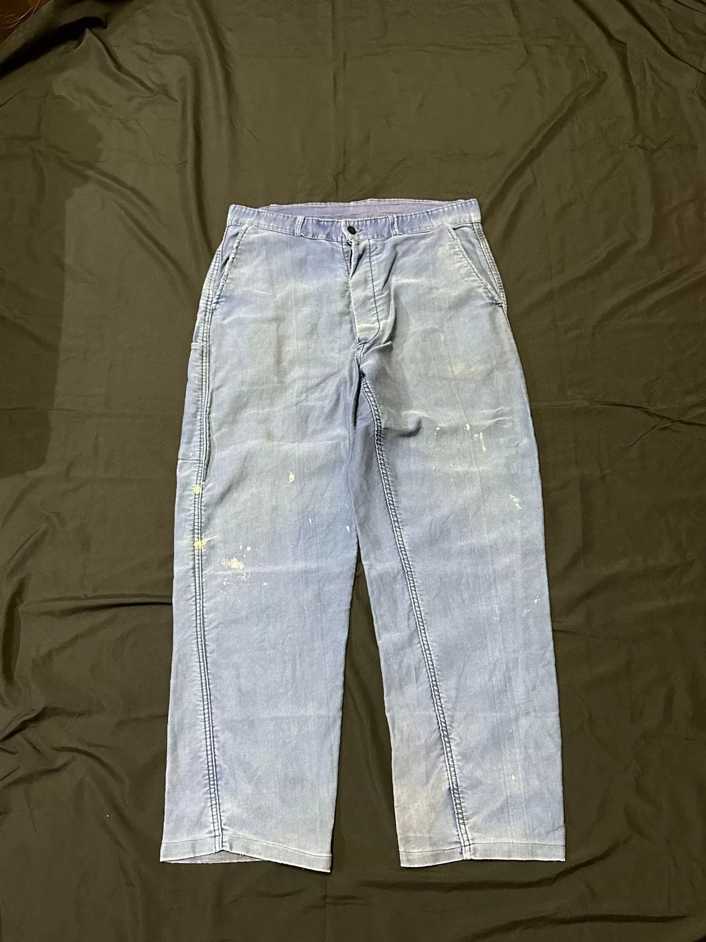 Vintage Vintage 50s French Workwear Moleskin Pants Size US 31 - 1 Thumbnail
