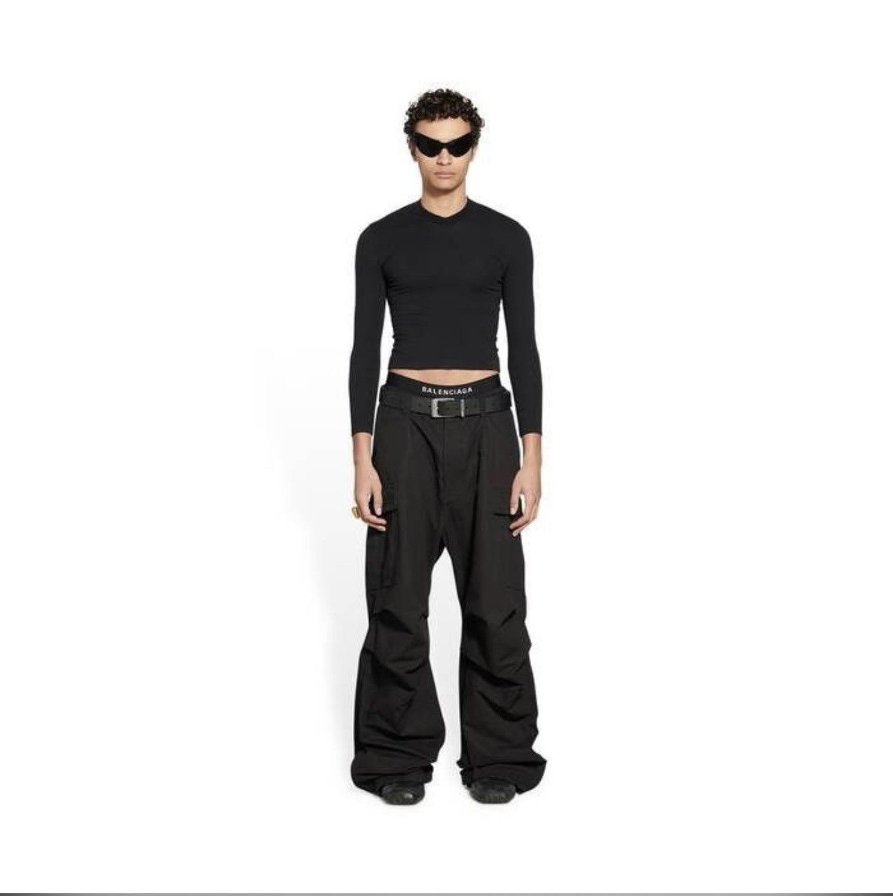 Balenciaga Balenciaga Lost Tape Pulled Cargo Pants Size US 34 / EU 50 - 3 Thumbnail