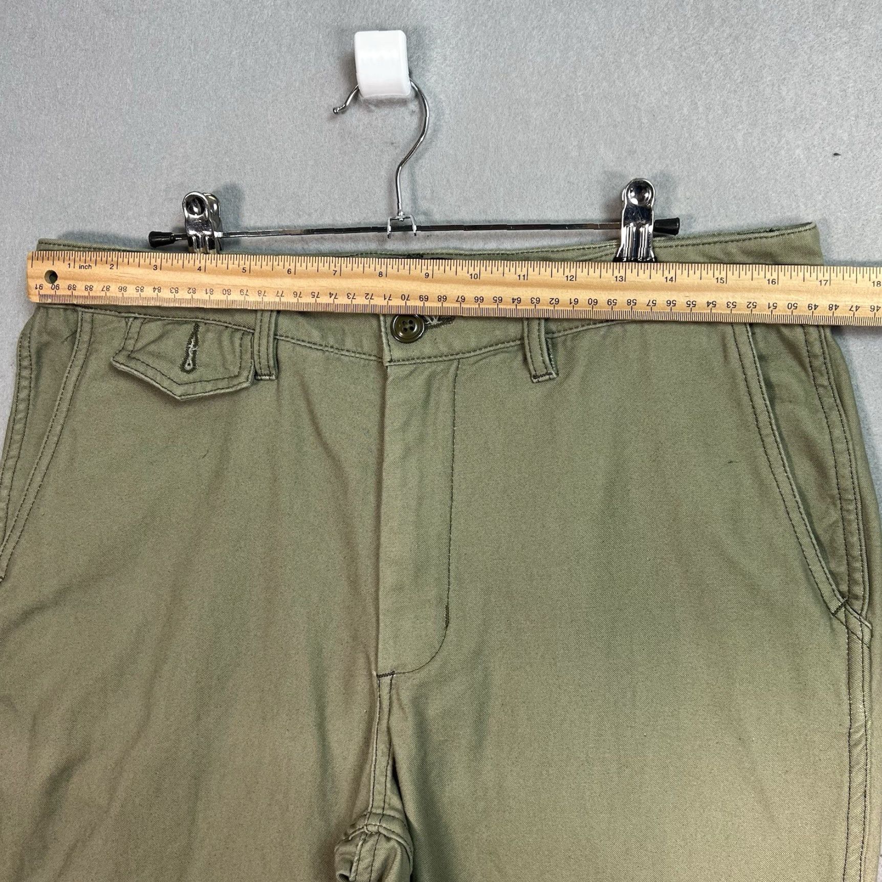 Olive VINTAGE Acapulco Gold Chino Pants Men 34 Olive Green Straight Leg Adult 34 Green 90s Mens Size US 34 / EU 50 - 3 Thumbnail