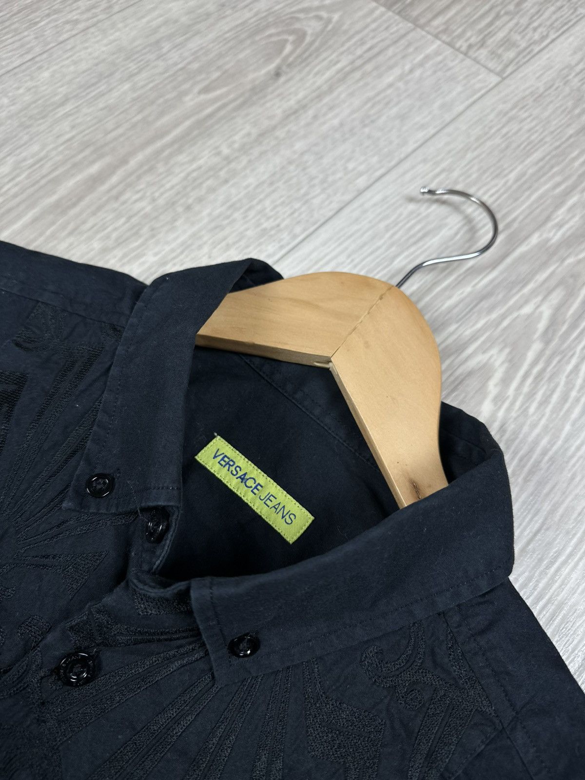 Versace Versace Jeans Black Shirt Button Up Long Sleeve Size S Size US S / EU 44-46 / 1 - 5 Thumbnail