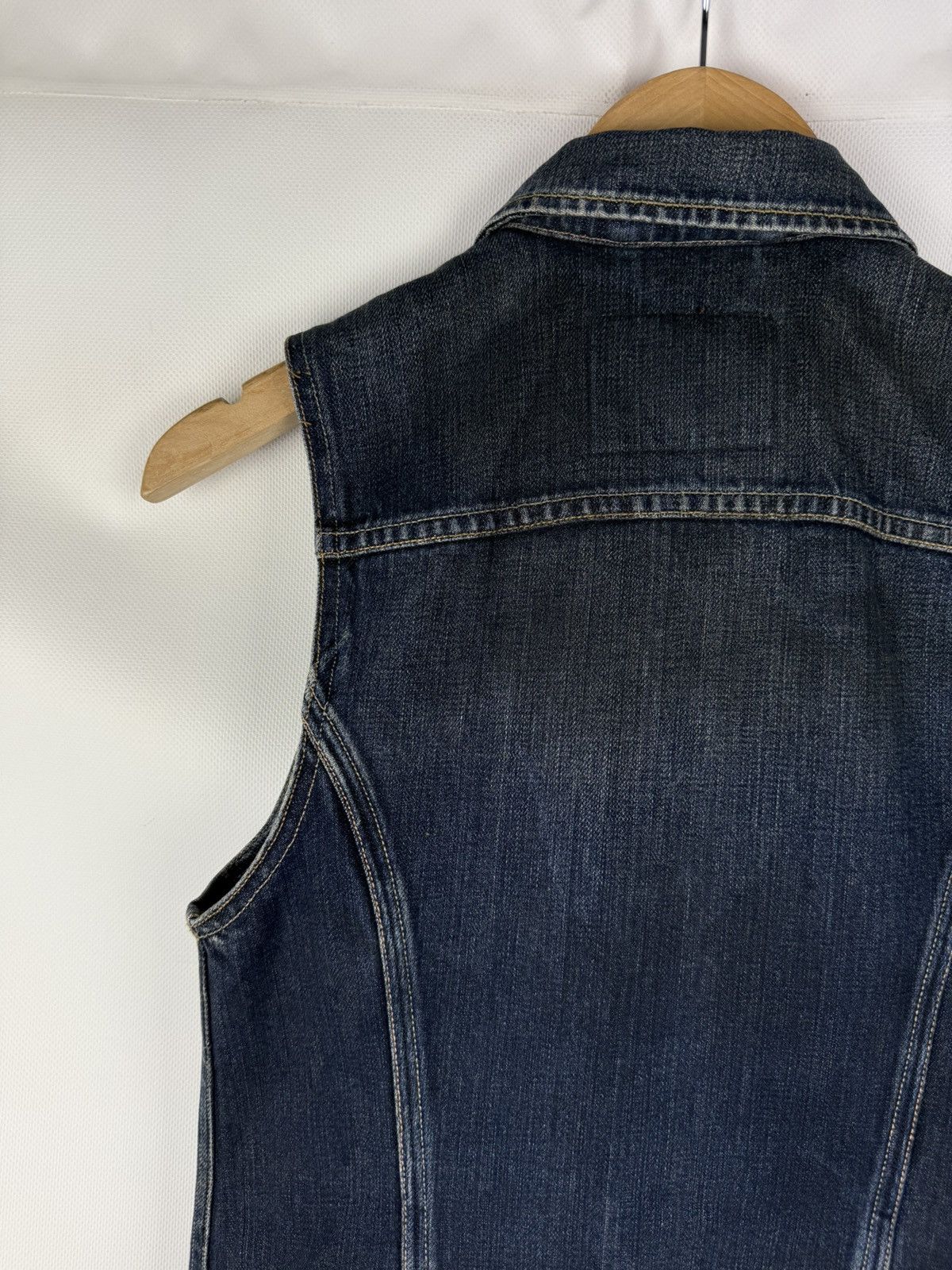 Allsaints × Japanese Brand Allsaints Ladies Easy Trucker Selvedge Denim Gilet Vest Size M / US 6-8 / IT 42-44 - 15 Thumbnail