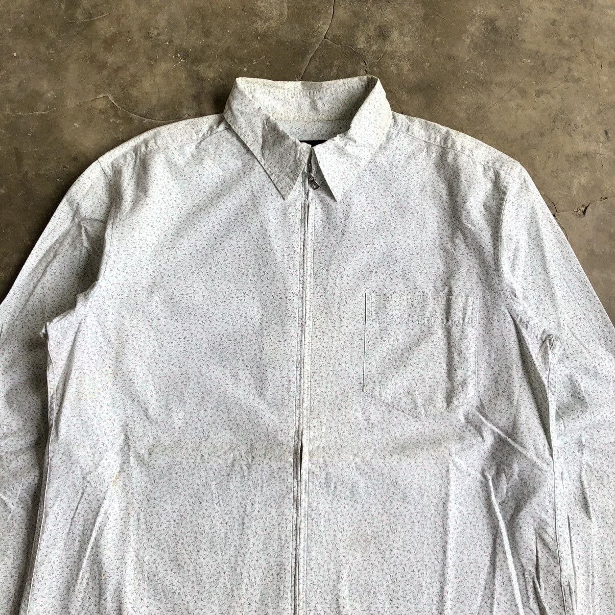 Issey Miyake 2000s Comme Ca Ism Motif Zipper Jacket White Designer Size US L / EU 52-54 / 3 - 2 Thumbnail