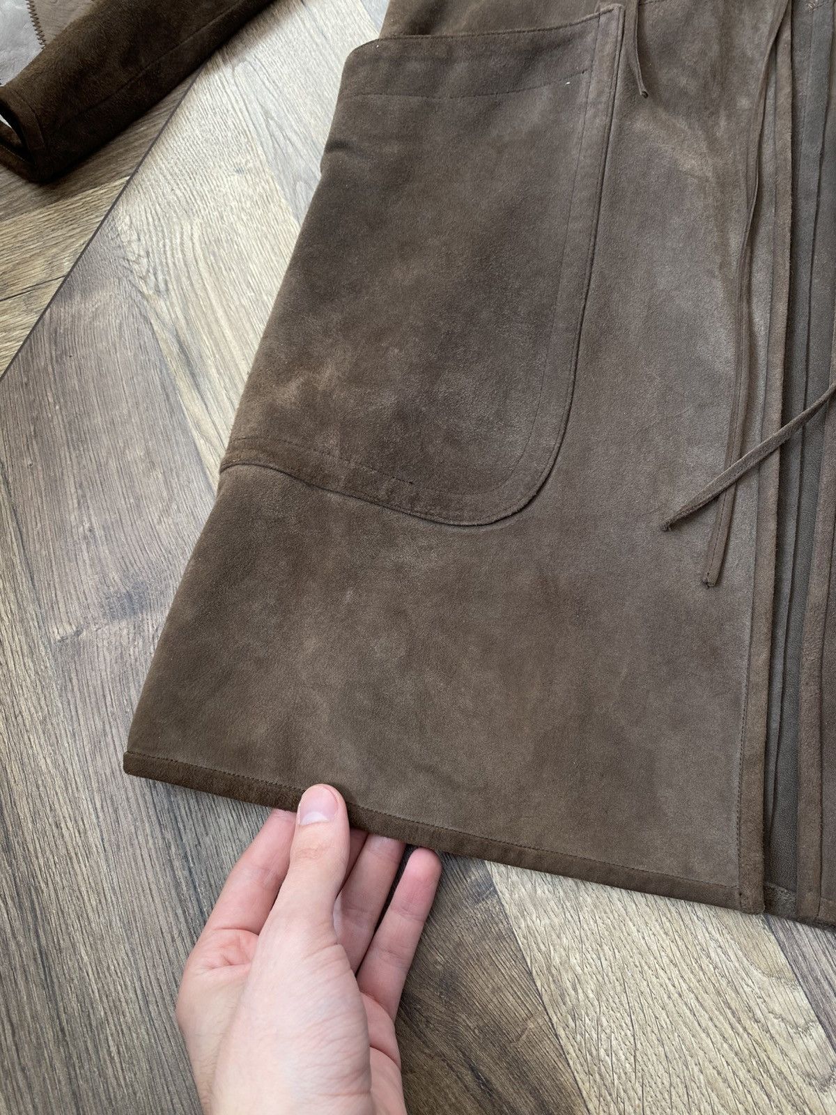 Genuine Leather Vintage Leda Suede Leather Patchwork Coat Size US M / EU 48-50 / 2 - 4 Thumbnail