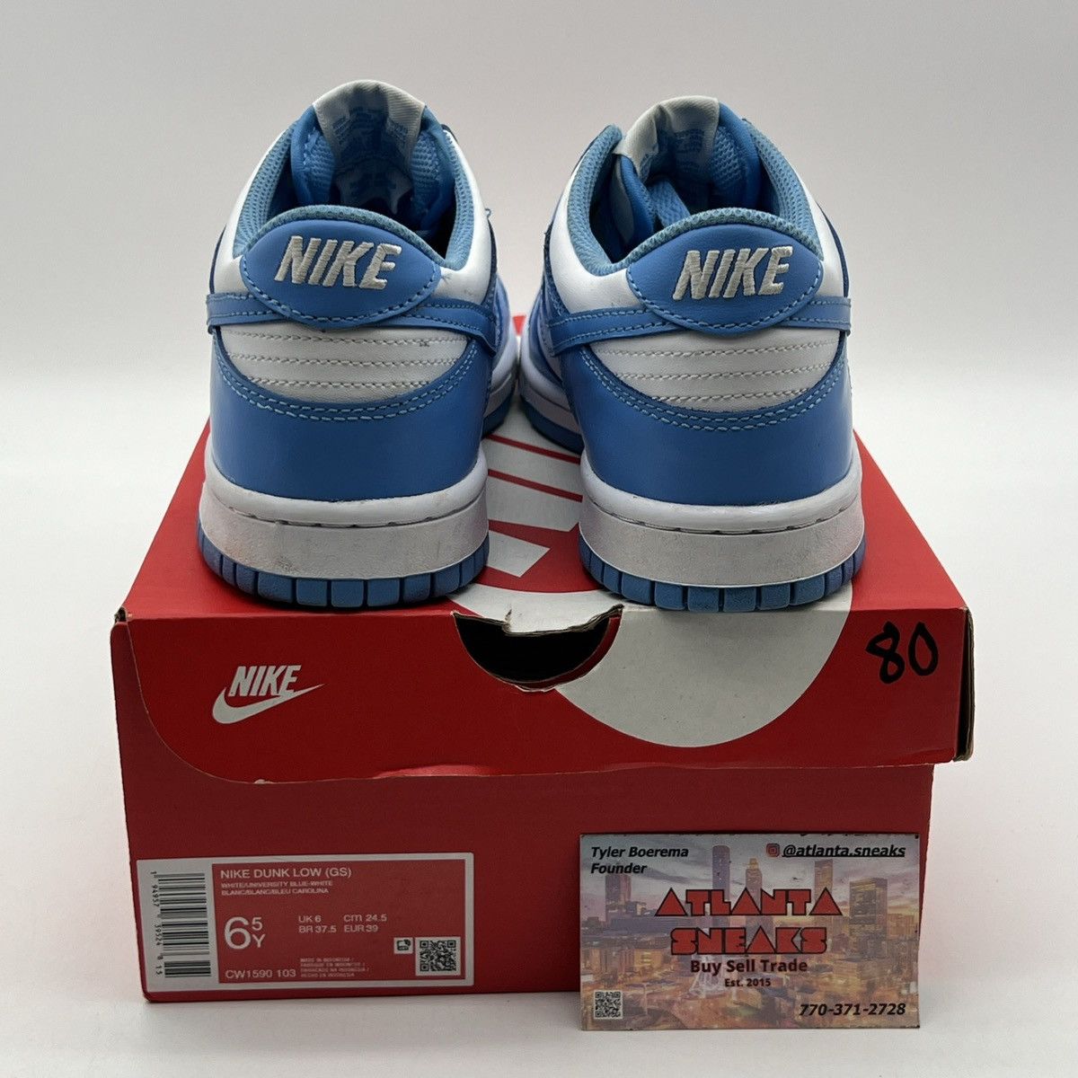 Nike Nike dunk low university blue Size US 6.5 / EU 39-40 - 3 Thumbnail