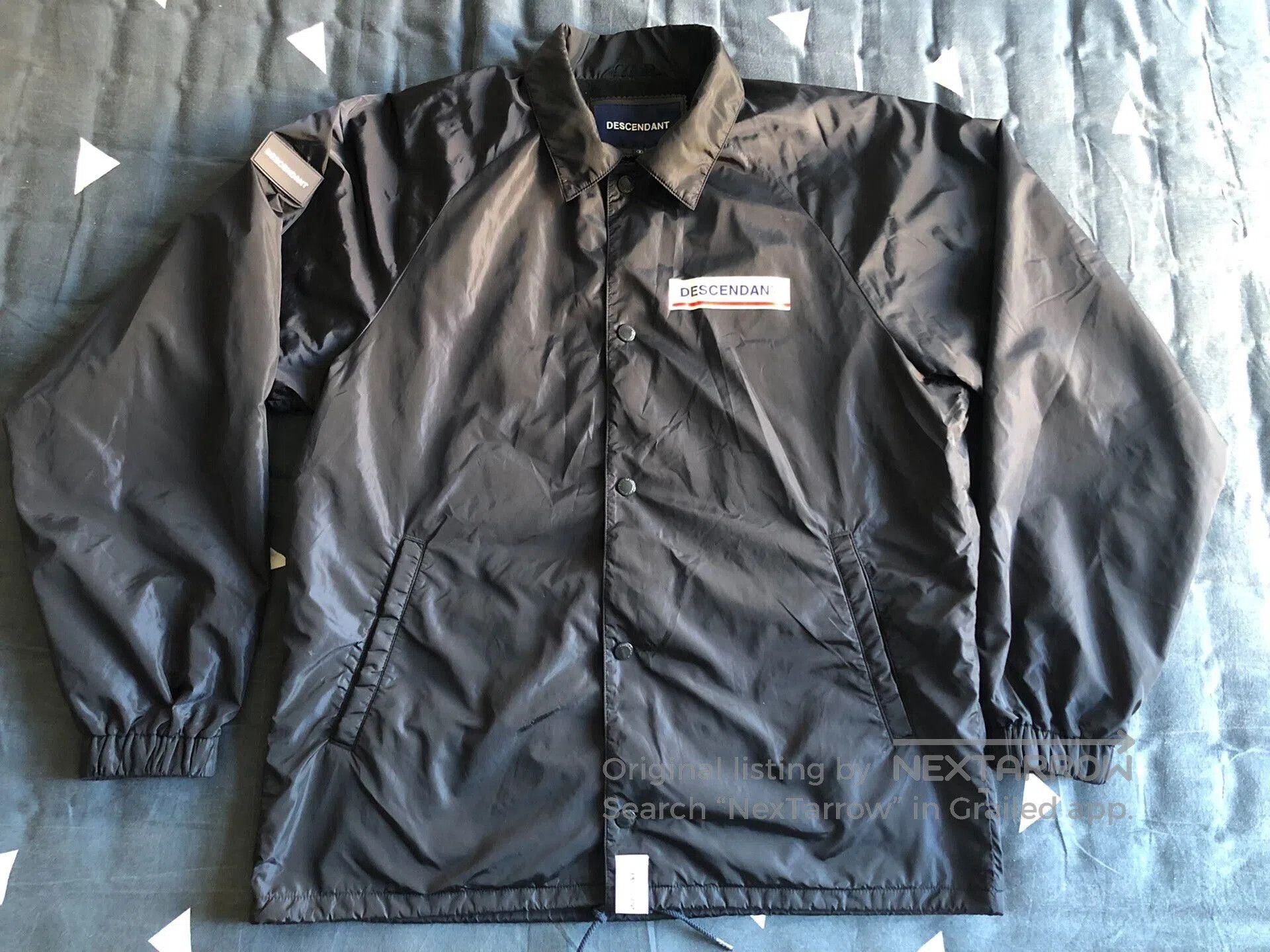 Japanese Brand Descendant Coach Jacket in Dark Blue. Size US M / EU 48-50 / 2 - 2 Thumbnail