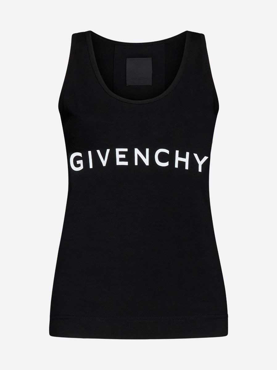 Givenchy o1srvl11e0924 Logo-Print Tank Top in Black Size S / US 4 / IT 40 - 1 Thumbnail
