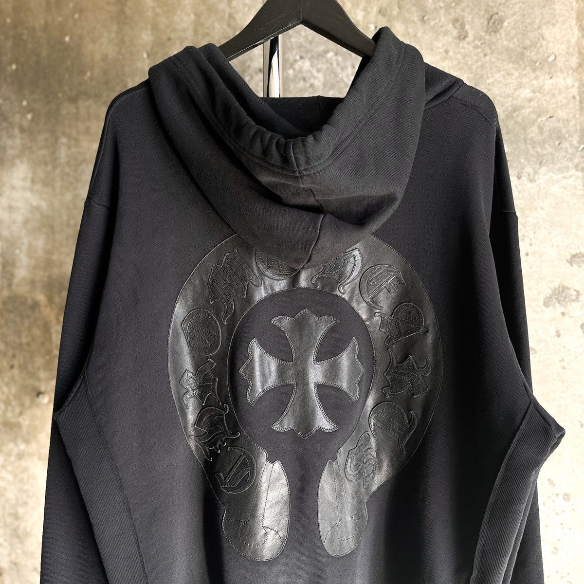 Chrome Hearts Chrome Hearts GRP Y NOT Leather Patchwork Zip-Up