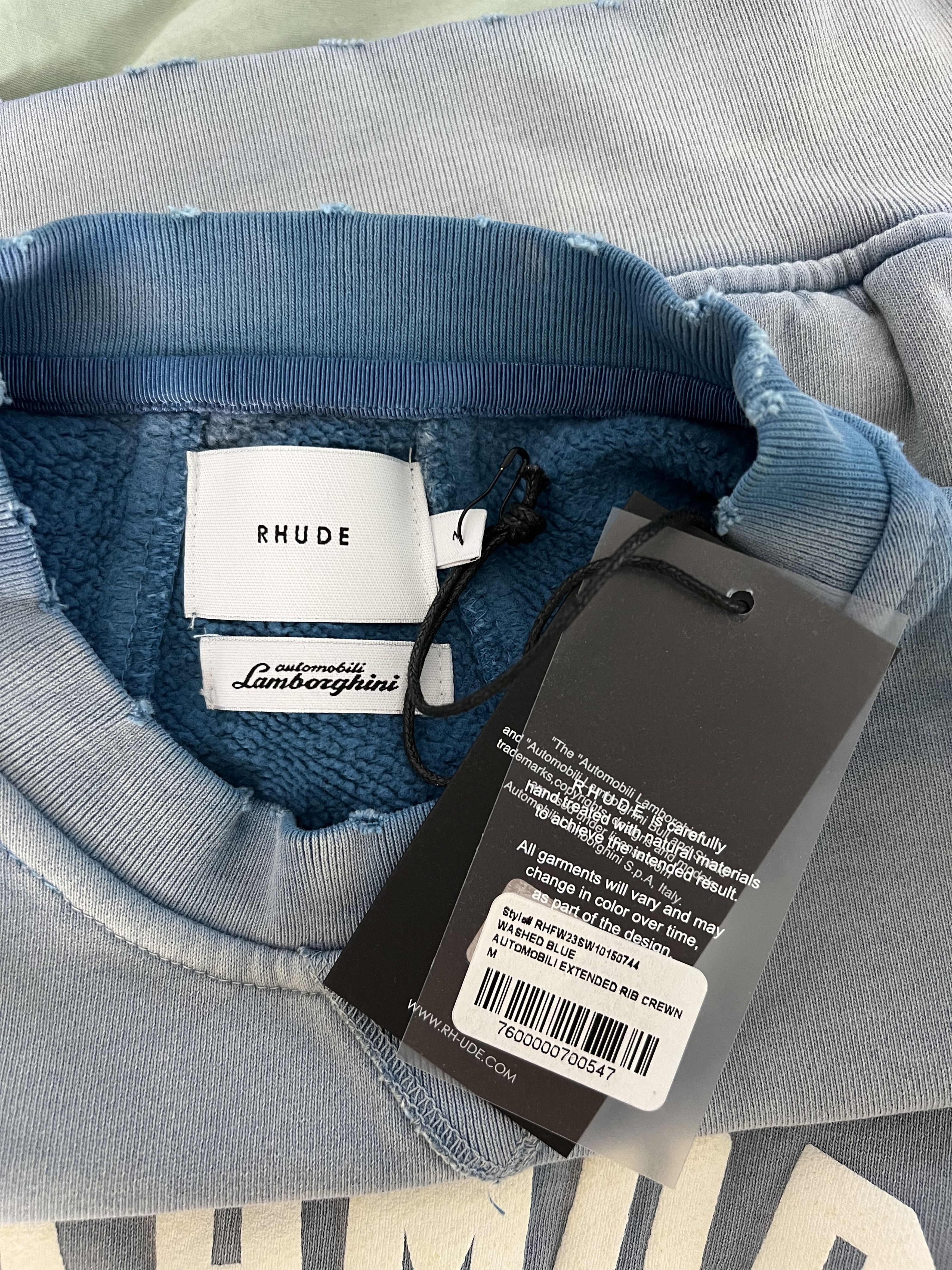 Lamborghini × Rhude Rhude Automobili Lamborghini Extended Rib Sweatshirt Size US M / EU 48-50 / 2 - 7 Thumbnail
