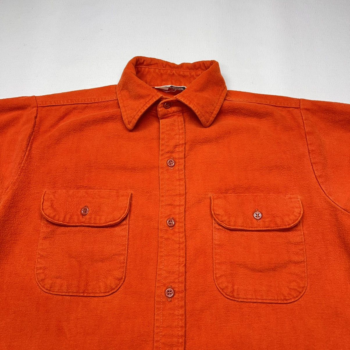 Vintage VTG Mr Leggs Flannel Shirt Orange Chamois Button Up Pocket Size US M / EU 48-50 / 2 - 3 Thumbnail