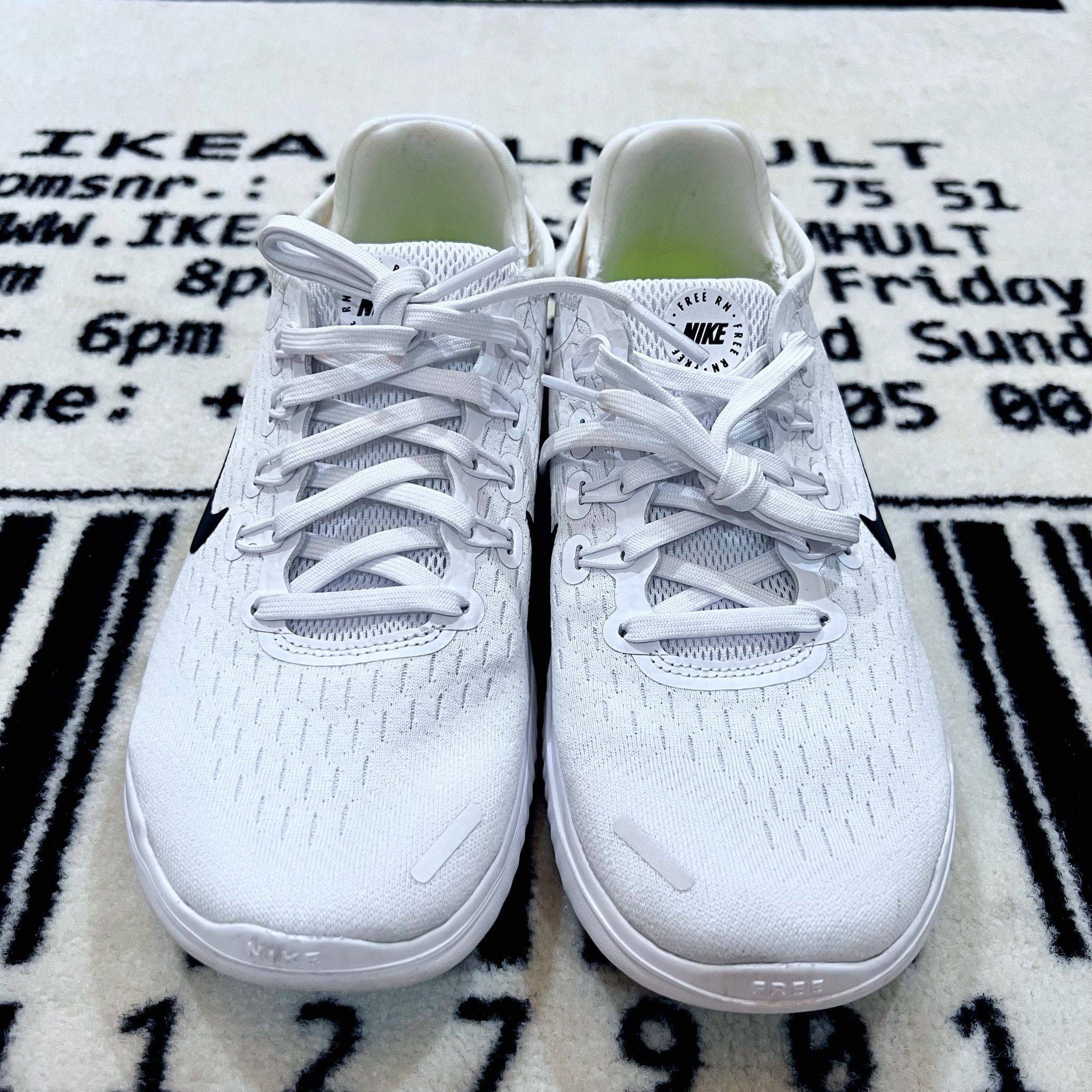 Nike Nike Free RN 2018 Women's Running Shoes White Size US 6.5 / IT 36.5 - 3 Thumbnail