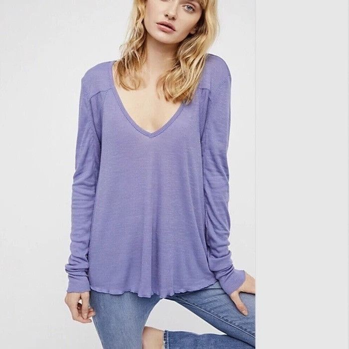 Free People Free People Intimates Rock The Boat Ribbed Long Sleeve Tee Size XS / US 0-2 / IT 36-38 - 1 Thumbnail