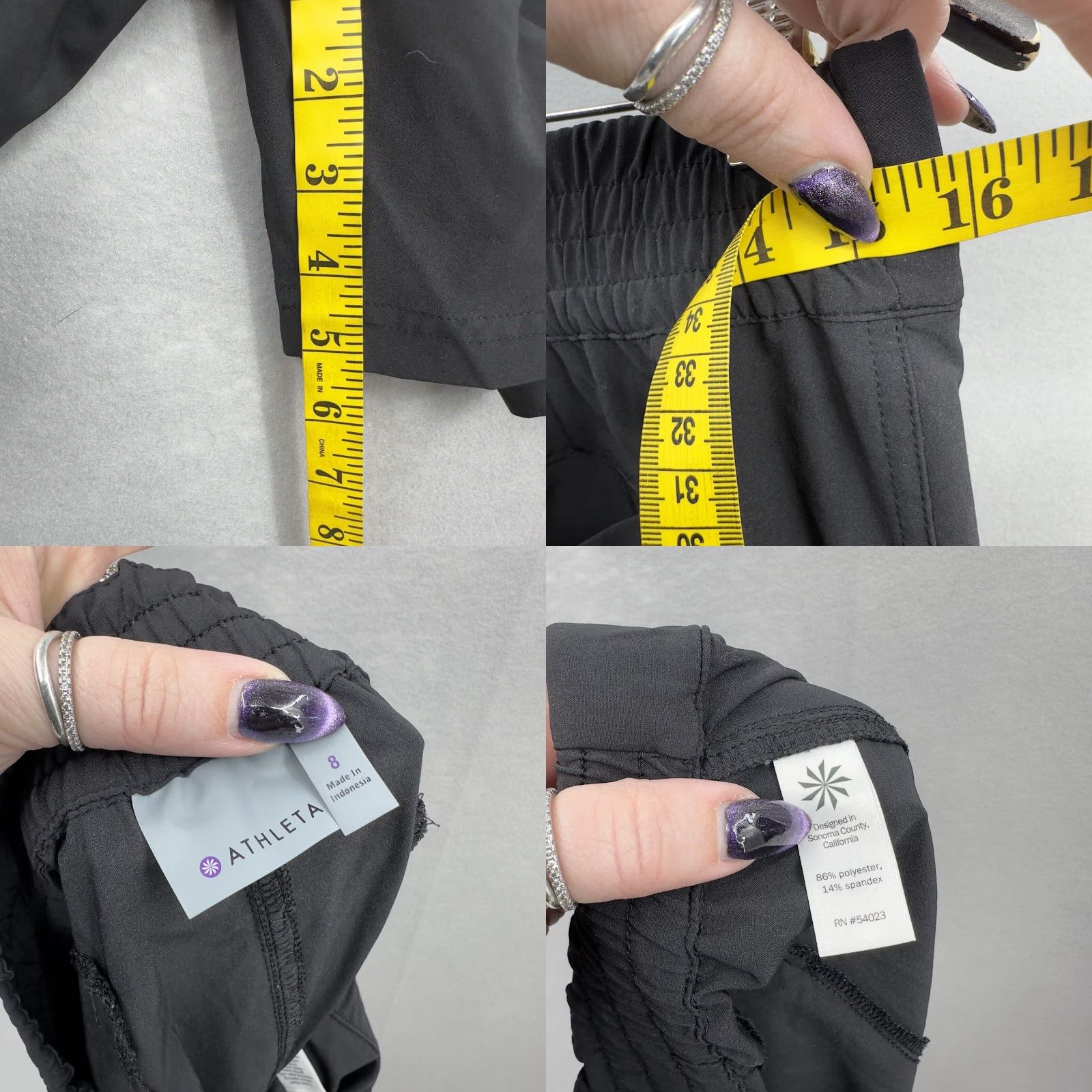 Athleta Athleta Shorts Women's 8 Black Pockets Zipper Elastic Waist Pull On Preppy Shirt Womens Athletic Outdoor Sports 8 Black Nylon blend Size 30" / US 8 / IT 44 - 8 Thumbnail
