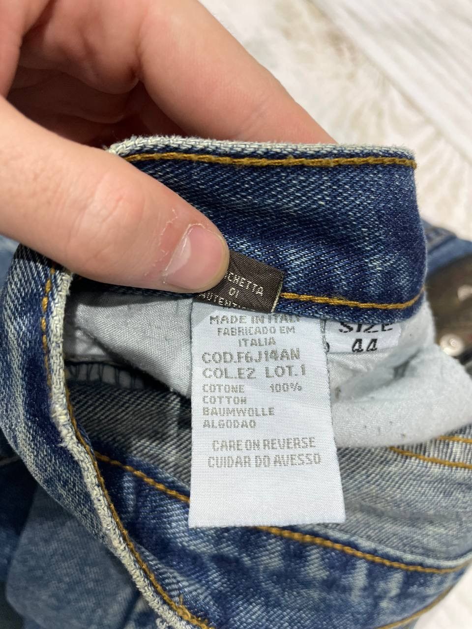Emporio Armani × Vintage Vintage Emporio Armani Denim Jeans Buggy Size 44 Logo Size US 44 / EU 60 - 12 Thumbnail