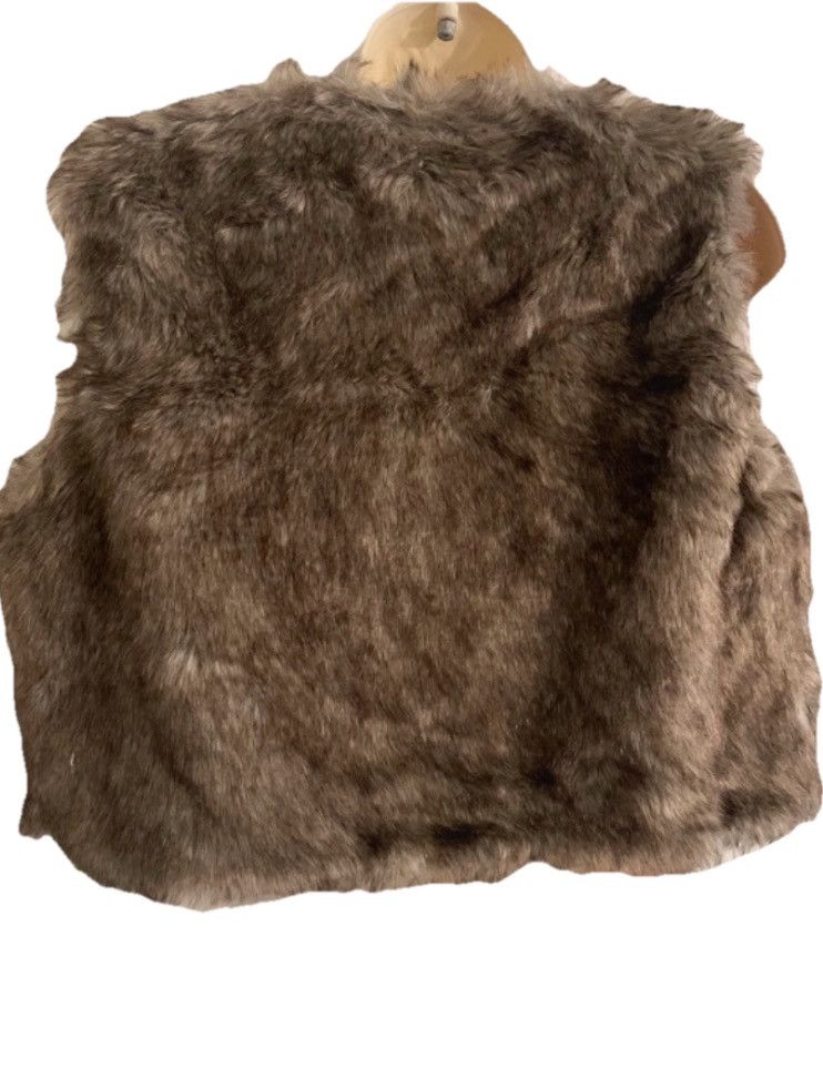 Other Grey faux fur vest Lanshifei gilet crop waistcoat - XXXL Size 3XL / US 20-22 - 2 Thumbnail