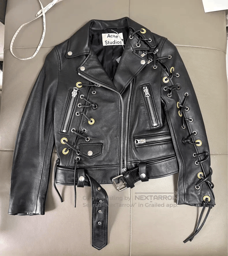 Acne Studios Acne Studios Women's Biker Leather Jacket Size 4XL / US 24-26 - 1 Thumbnail