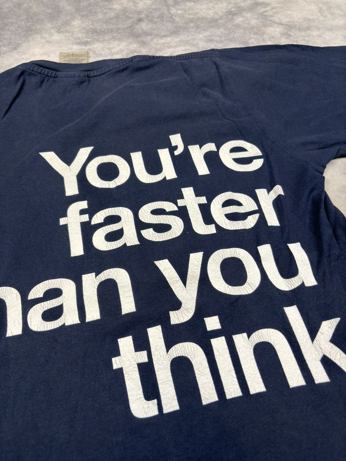 Nike × Vintage Nike Running Slow Sucks Vintage Shirt Grey Tag Tee Rare Size US S / EU 44-46 / 1 - 4 Thumbnail