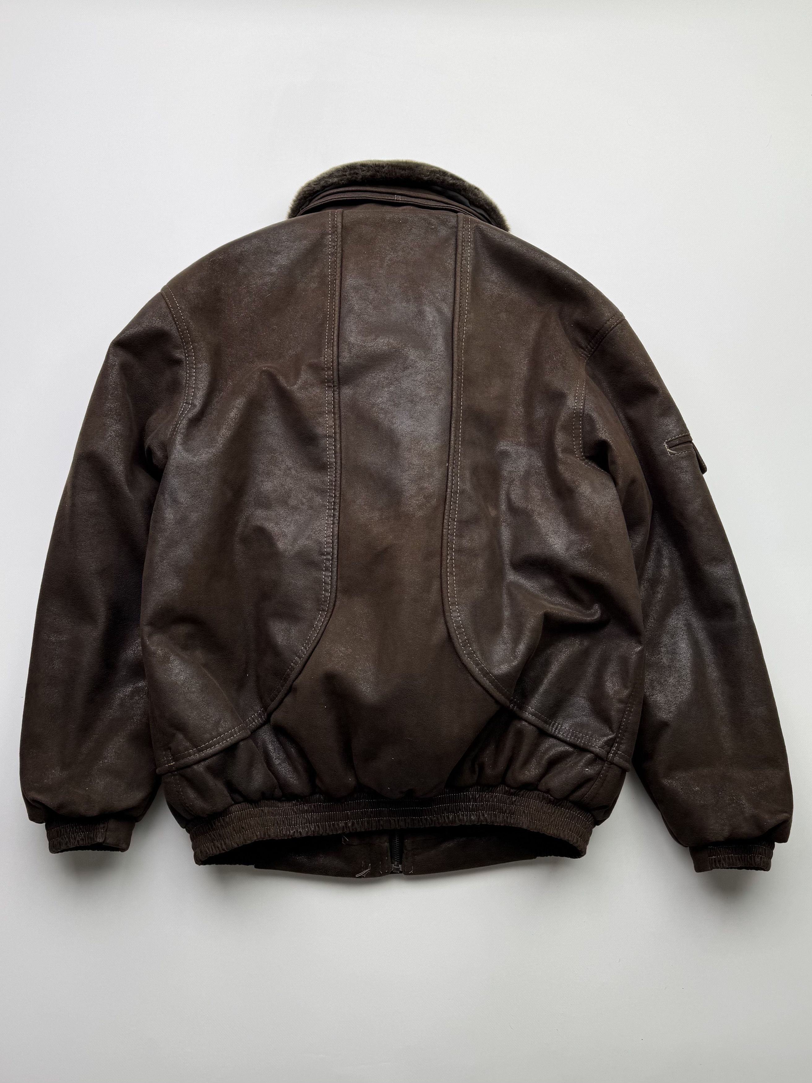 Japanese Brand Vintage Bomber Jacket With Faux Fur Neck B522(V179)E2 Size US XXL / EU 58 / 5 - 10 Thumbnail