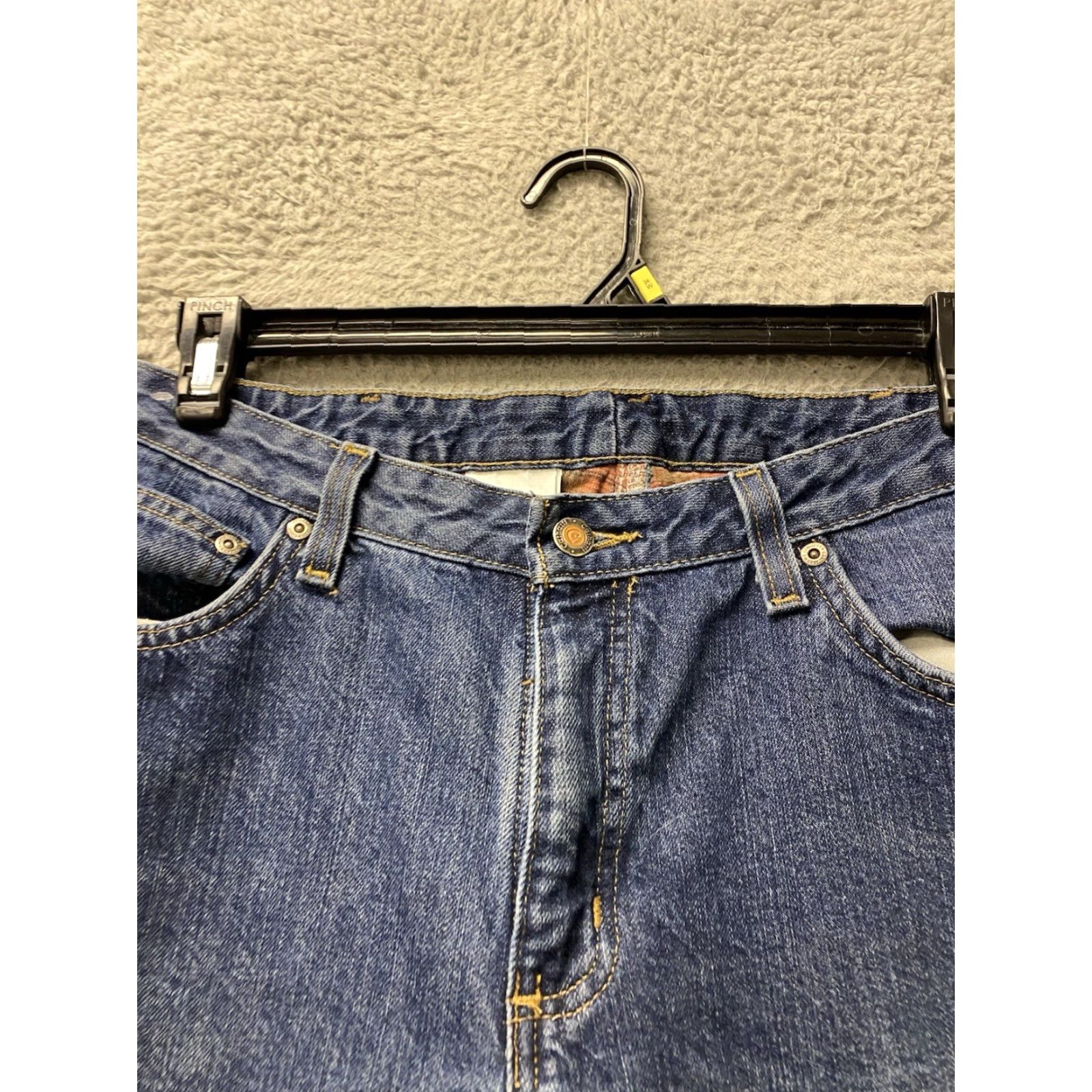 Carhartt Carhartt Jeans Womens 12 Blue Dark Wash Mid Rise Lined 34 Inseam 5-Pocket Denim Workwear Regular Size 34" / US 12 / IT 48 - 2 Thumbnail