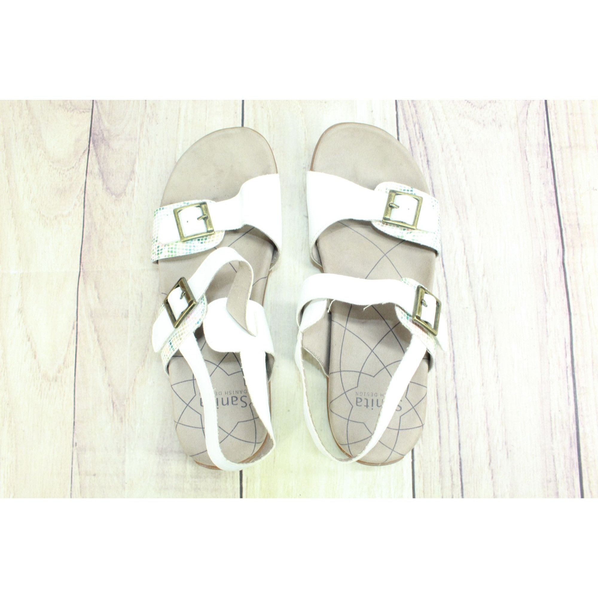 Leather × Other Sanita Women's Catalina Candace Flat Sandal White Size 8 Size US 8 / IT 38 - 6 Thumbnail