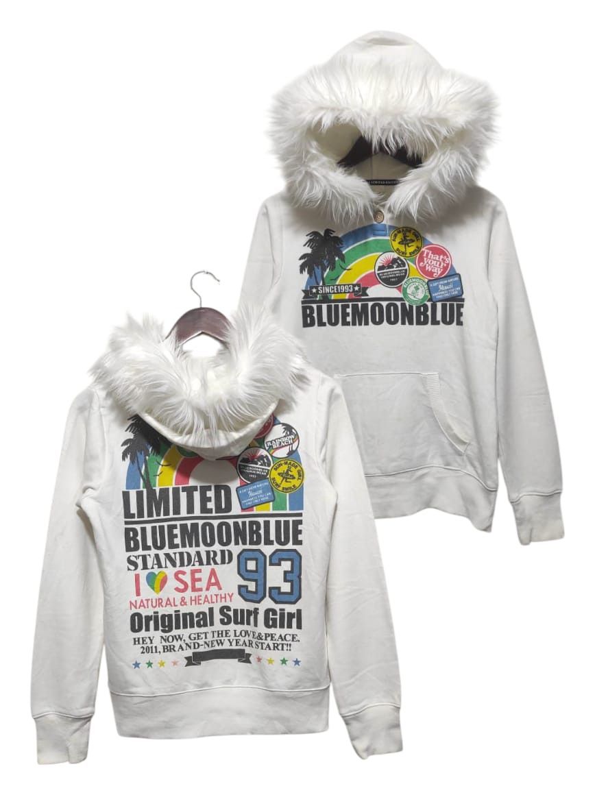 Japanese Brand Blue Moon Blue fur hoodie ifsix LGB style Size US XS / EU 42 / 0 - 2 Thumbnail