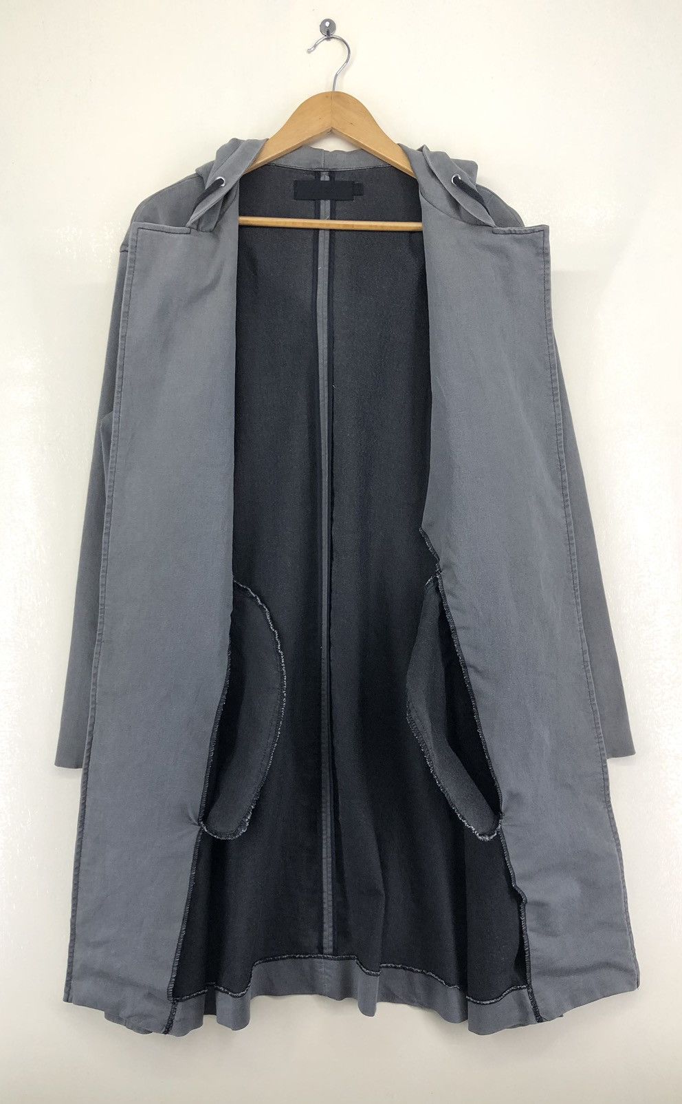 JACKROSE Jackrose Hooded Grey Long Jacket Size US M / EU 48-50 / 2 - 3 Thumbnail