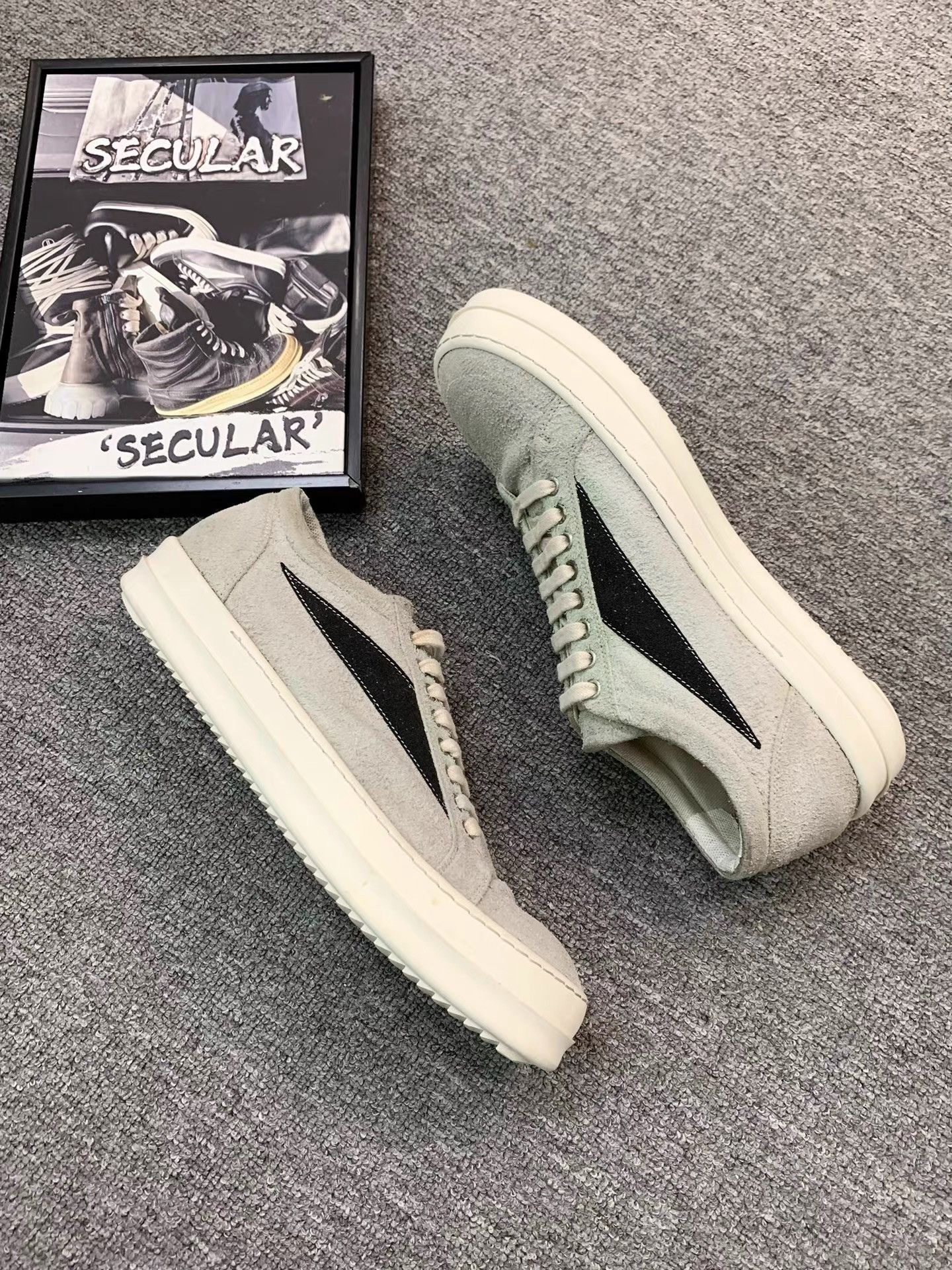 Rick Owens Rick Owens Drkshdw 23FW Suede "Vans" Sneakers K34 Size US 10 / EU 43 - 5 Thumbnail
