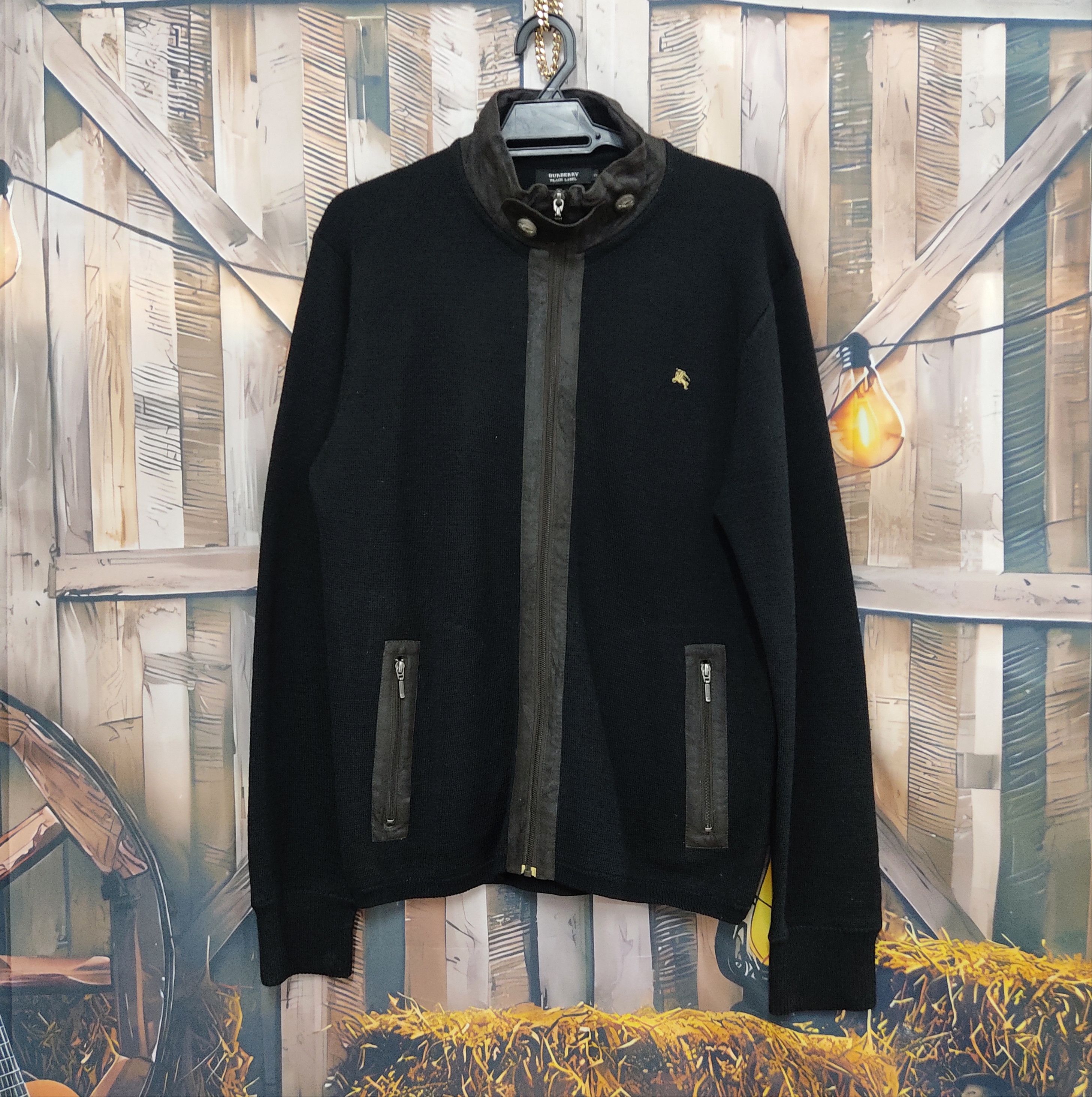 Black Label Burberry Black Label Wool Knitted Zipper Jacket Size US M / EU 48-50 / 2 - 1 Thumbnail