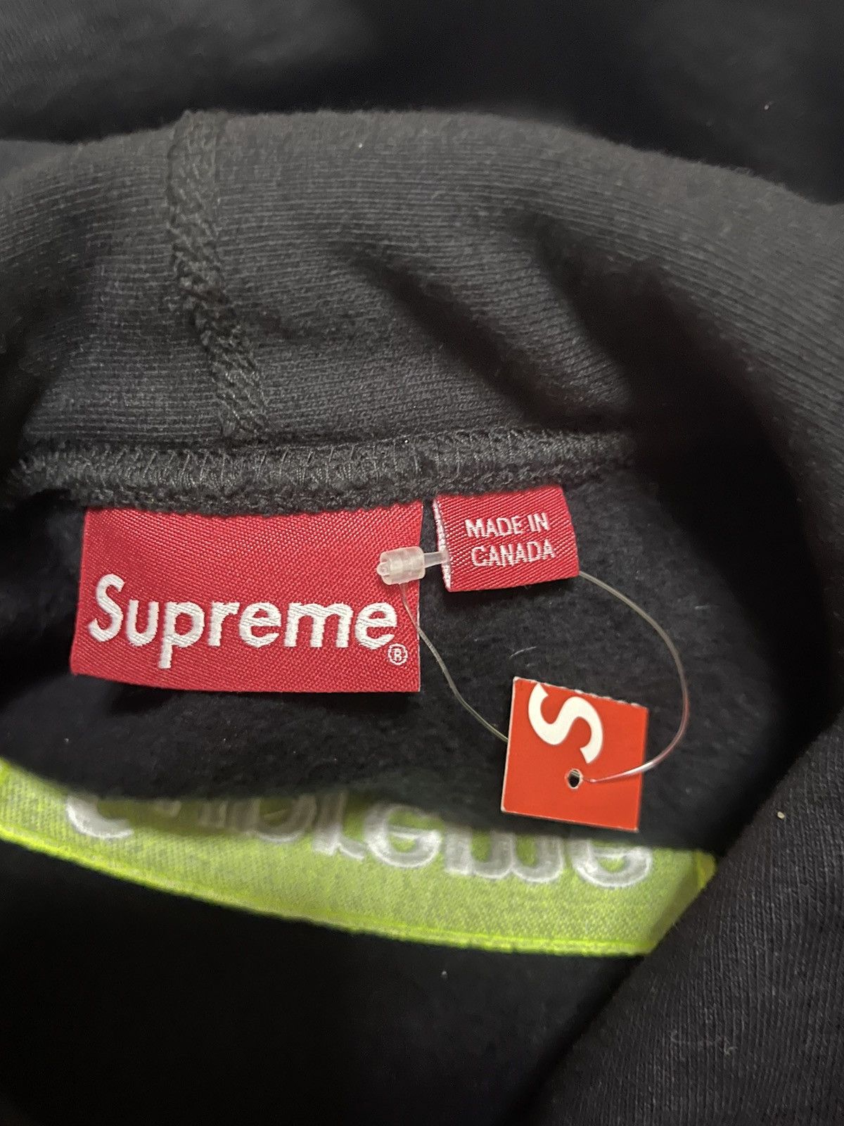 Supreme Supreme fw17 lime on black box logo hoodie sweatershirt Size US M / EU 48-50 / 2 - 4 Thumbnail