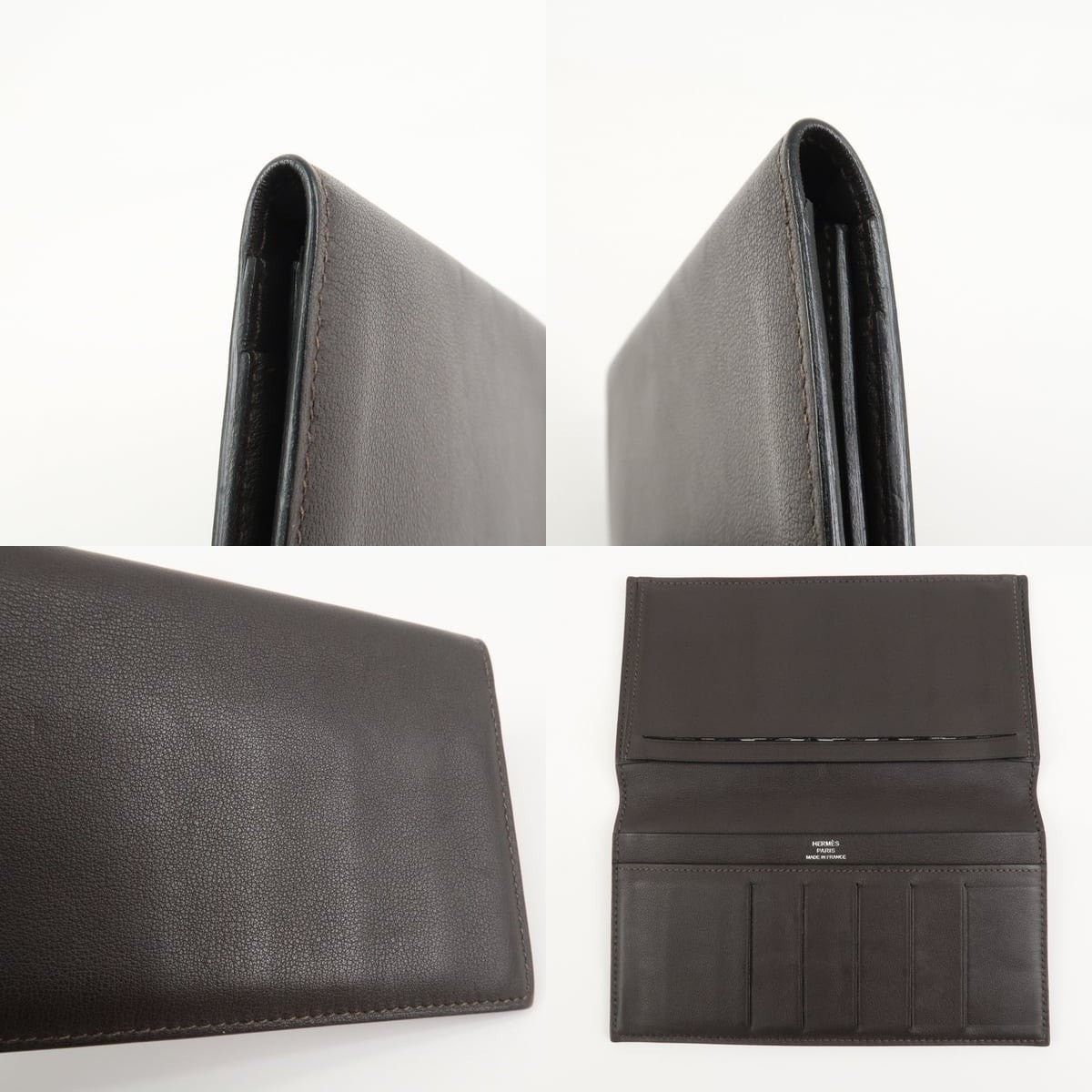 Hermes Hermes MC2 Fleming Swift Leather Wallet Dark Brown Size ONE SIZE - 5 Thumbnail